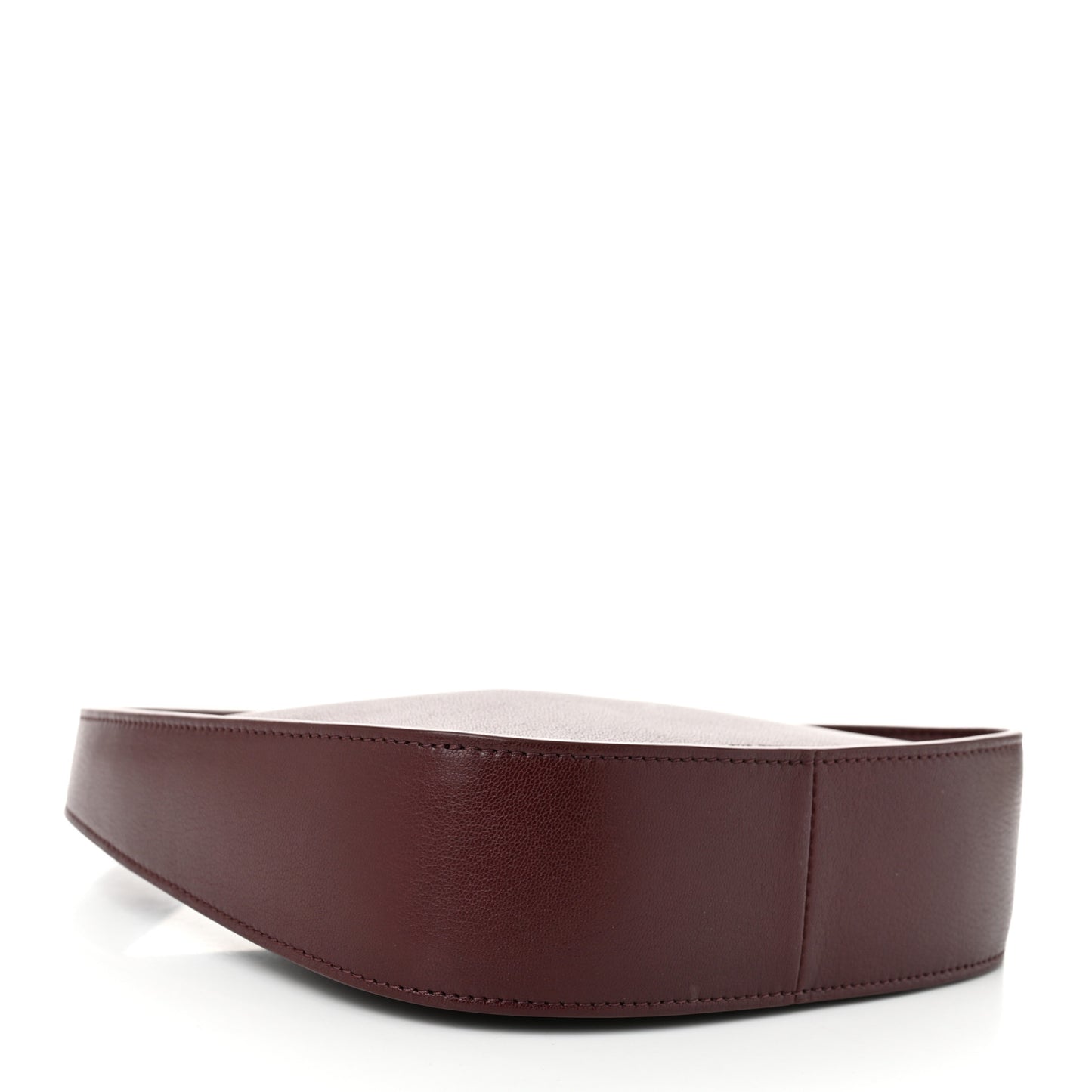 Grained Calfskin Half Moon Shoulder Bag Raisin