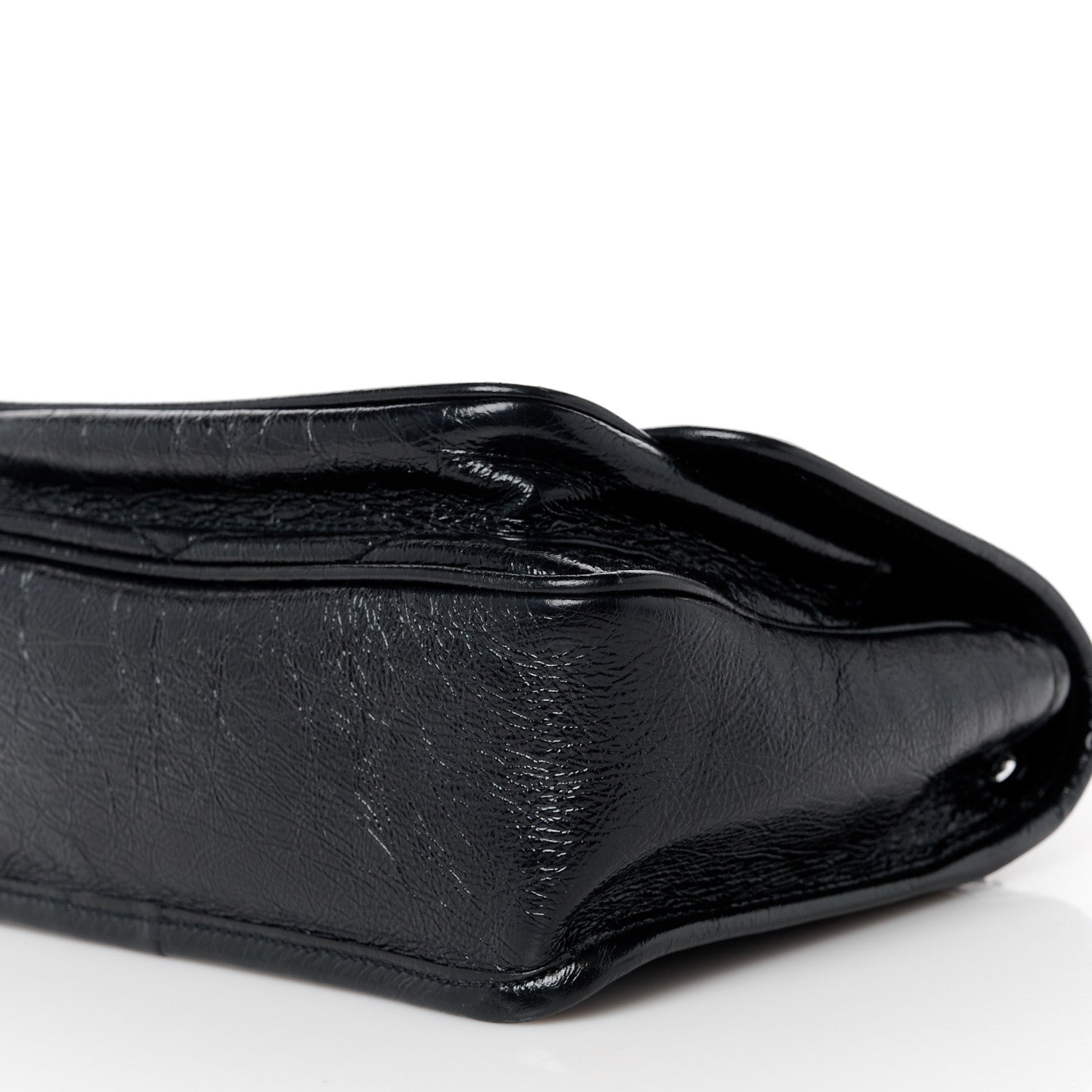 Saint Laurent Crinkled Calfskin Matelasse Monogram Baby Niki Chain Satchel Black 11 of 11