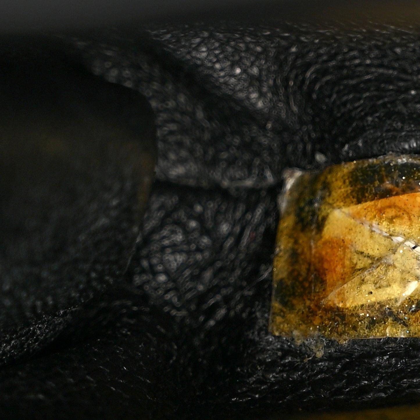 Lambskin Quilted Clutch With Chain Flap Black