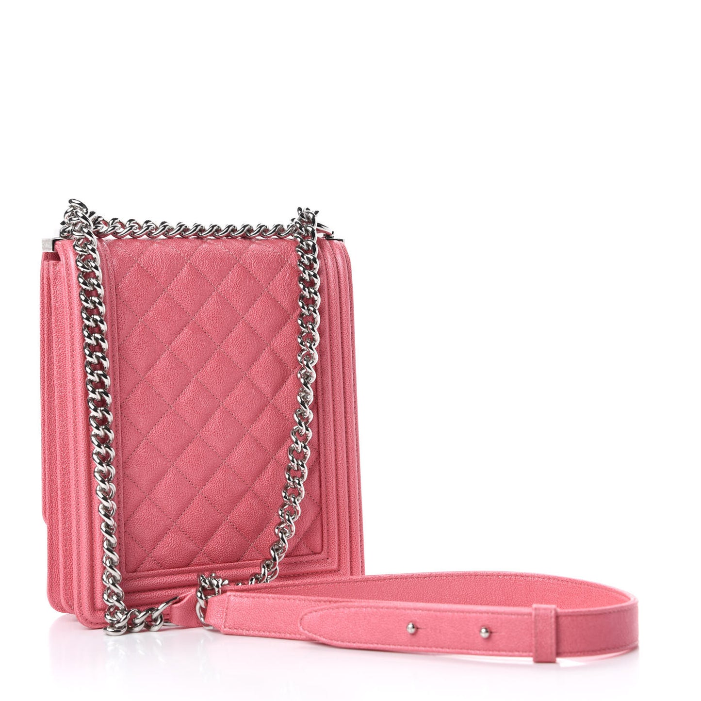 Caviar Quilted North South Boy Flap Pink