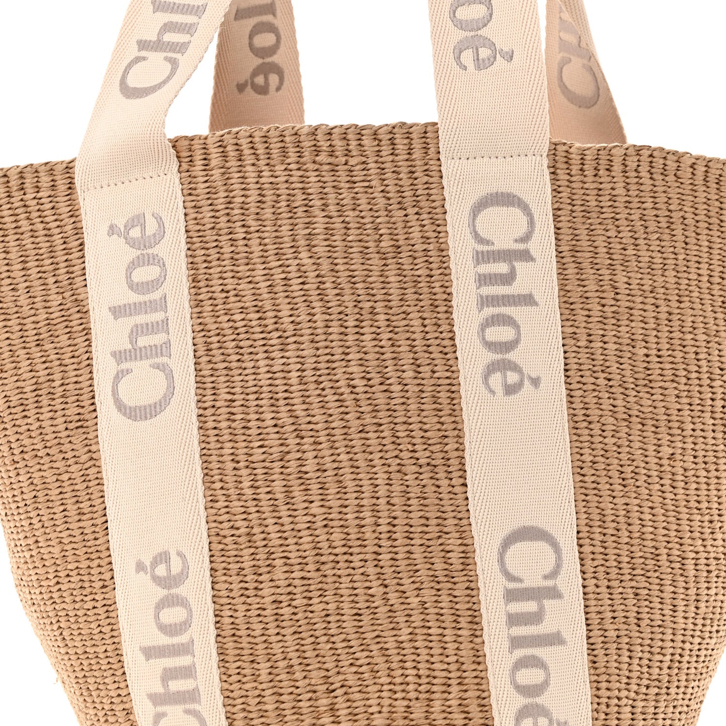 Raffia Large Woody Tote Wild Grey