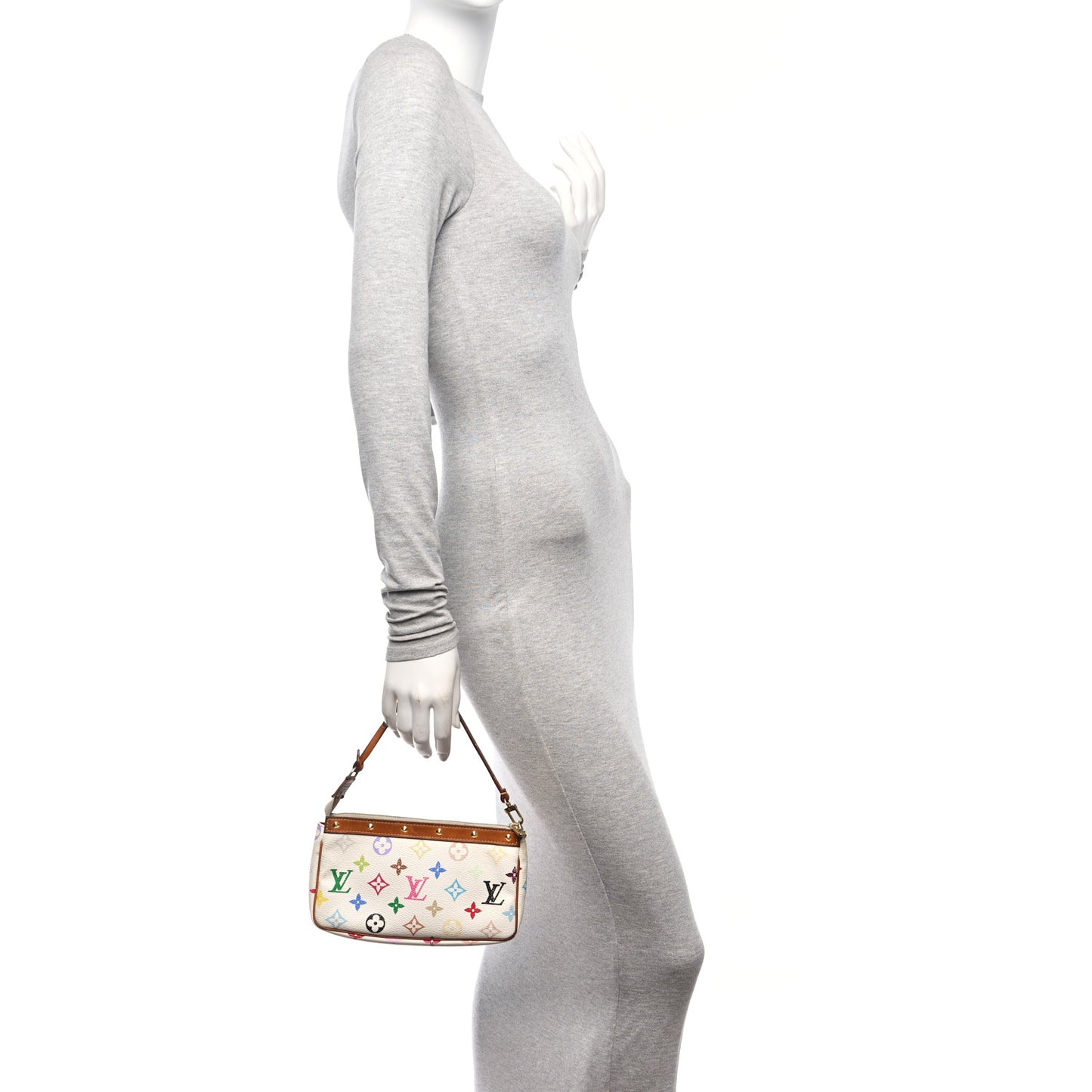 Monogram Multicolor Pochette Accessories White