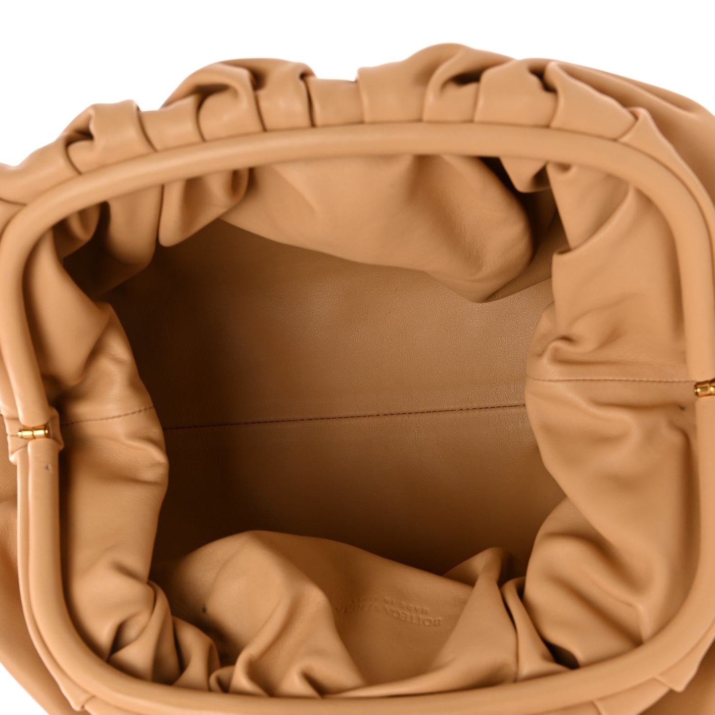 Smooth Butter Calf The Pouch Oversized Clutch Almond