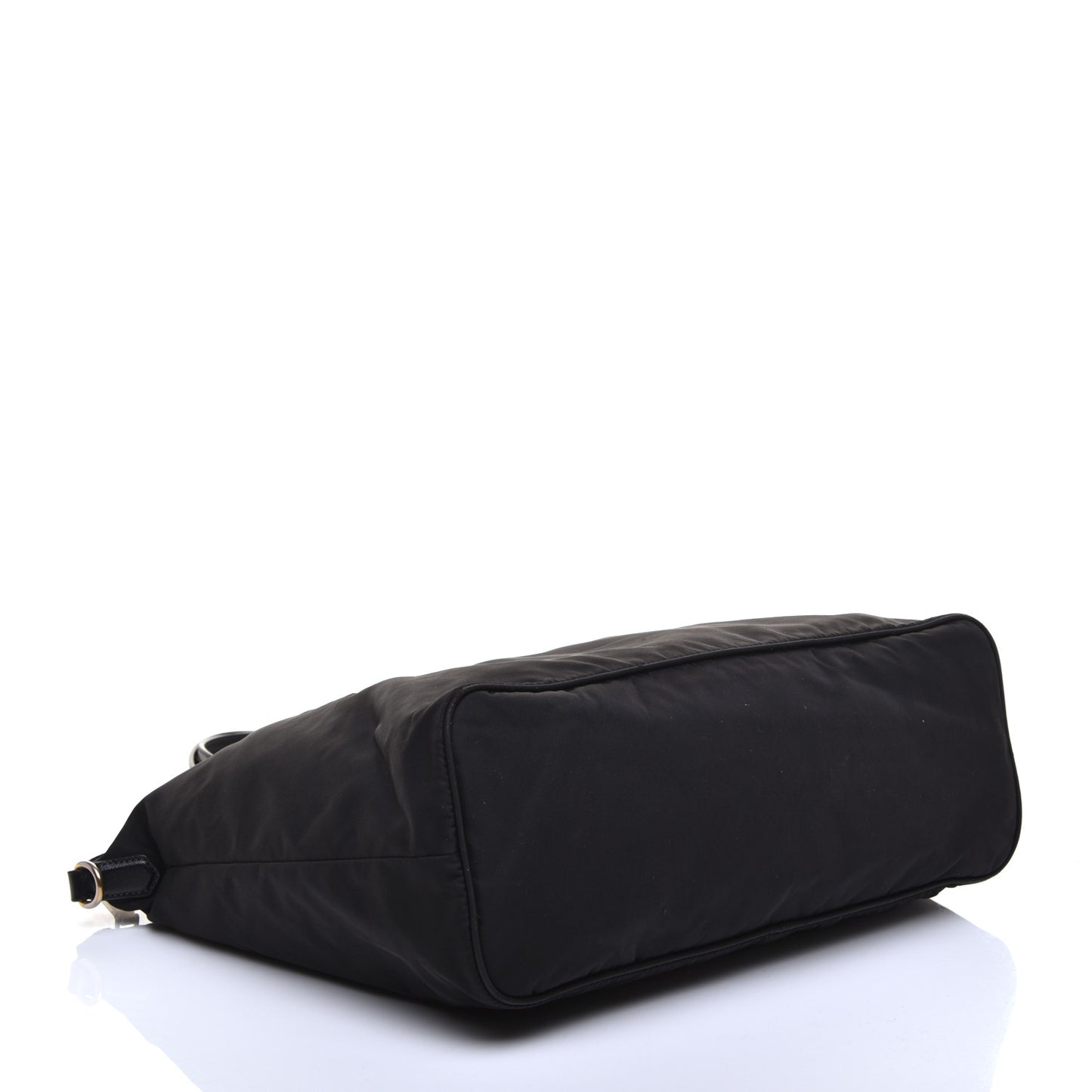 Tessuto Nylon Saffiano Shopping Tote Black