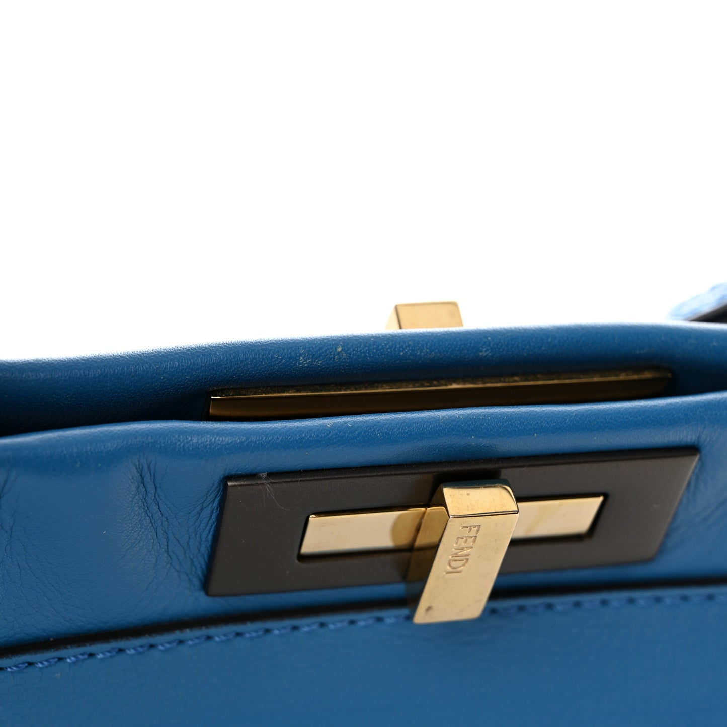 Vitello Seta Medium Peekaboo Iconic Satchel Blue Royal