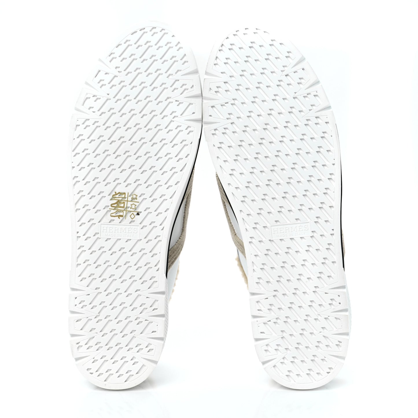 Calfskin Woolskin Dare Sneakers 40 White Ecru