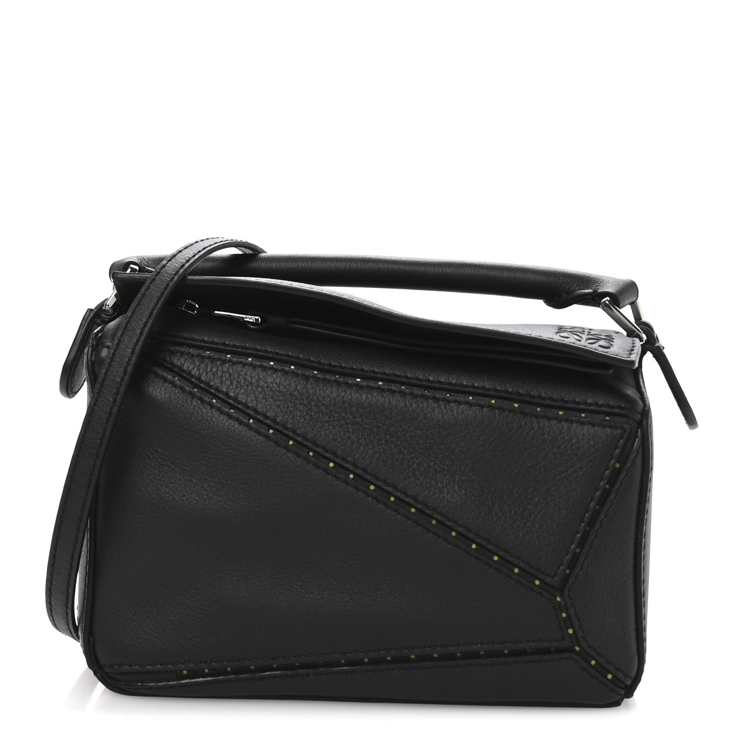 Loewe Calfskin LED Mini Puzzle Bag Black 1843847 – FASHIONPHILE