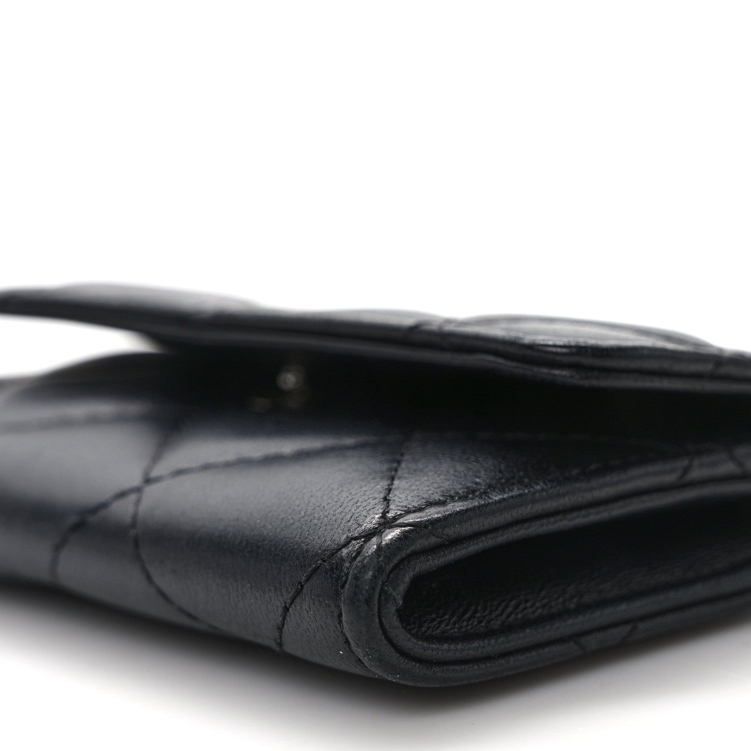 Chanel Lambskin Quilted Small Graffiti Compact Wallet Black 9 of 10
