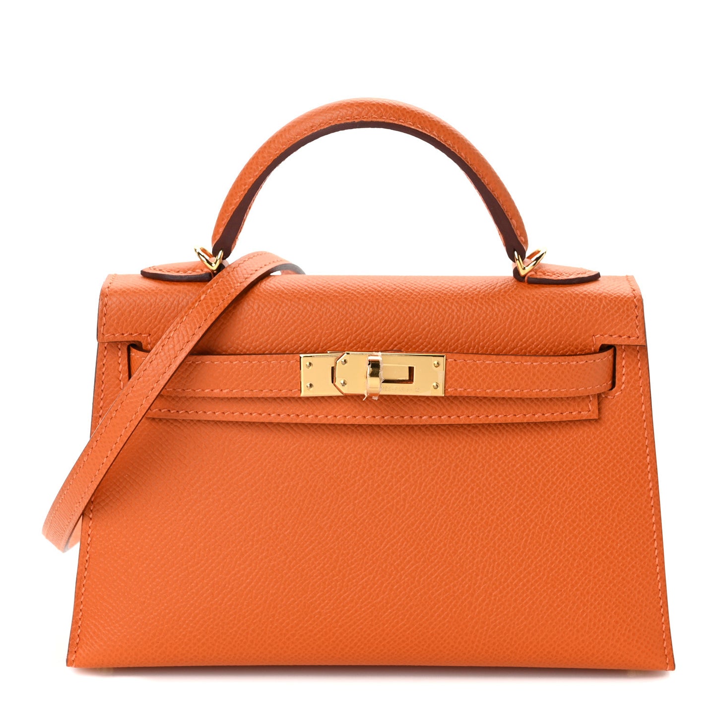 Epsom Horseshoe Mini Kelly Sellier 20 Orange Rouge Casaque