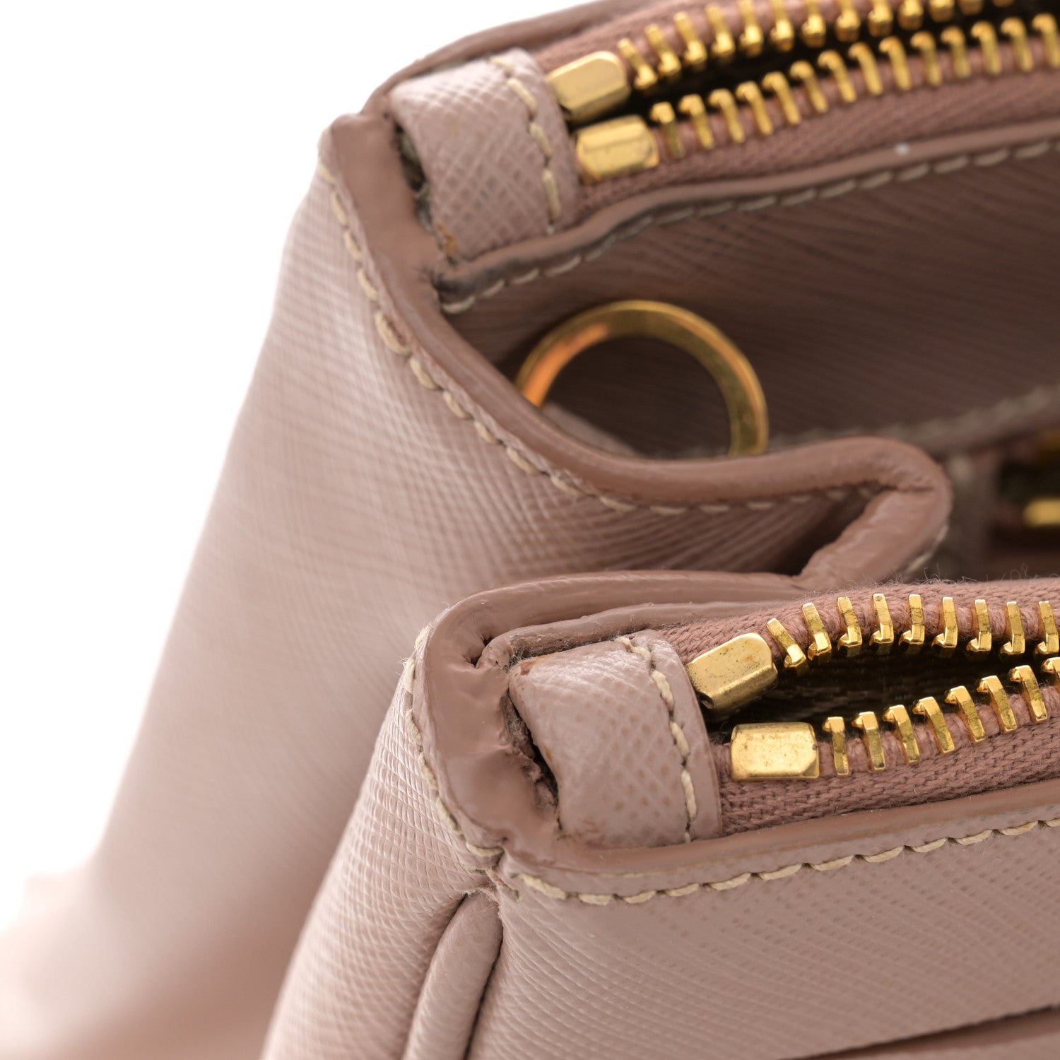 Prada Saffiano Small Galleria Double Zip Tote Cammeo 12 of 16