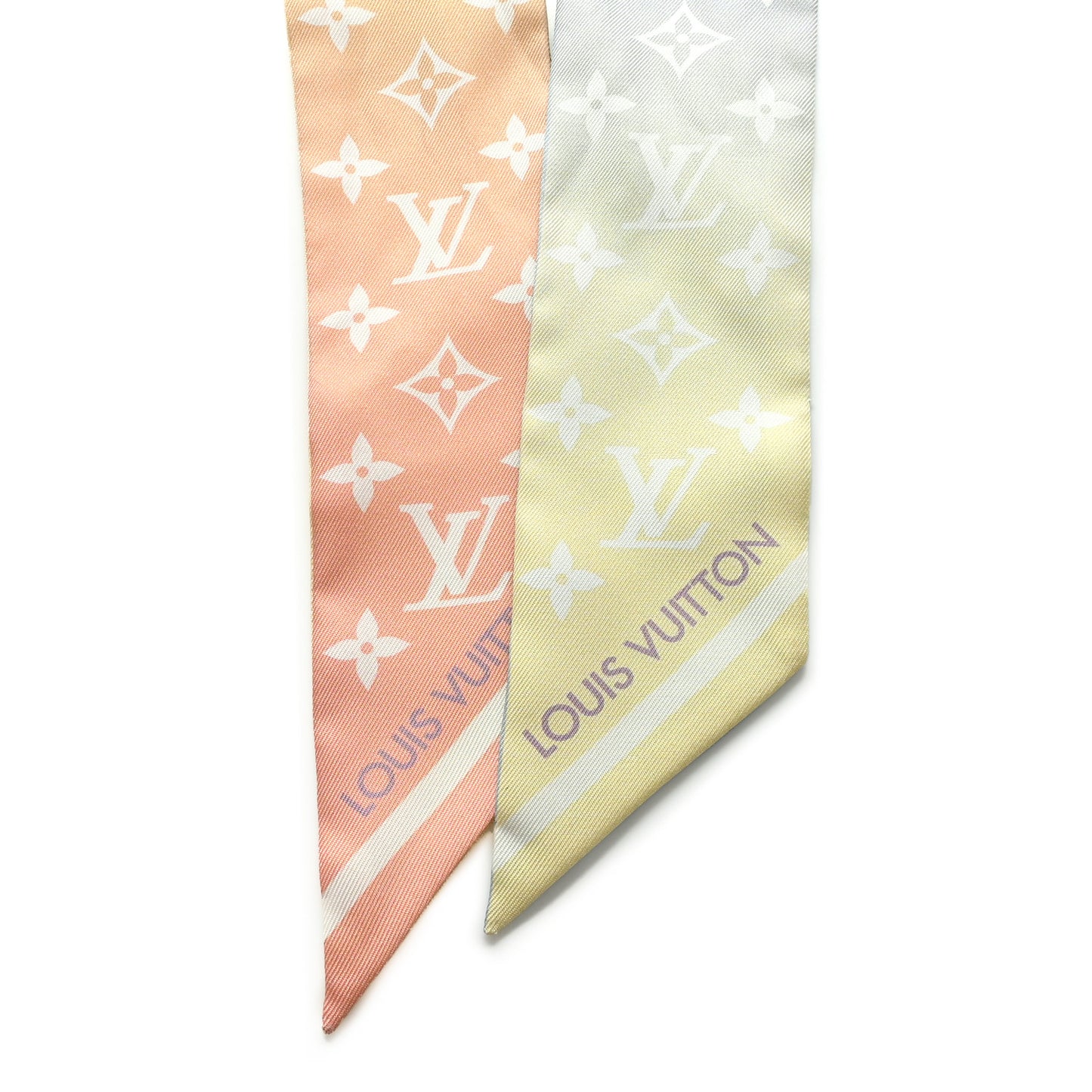 Silk Monogram LV Aurora Nano Bandeau Yellow