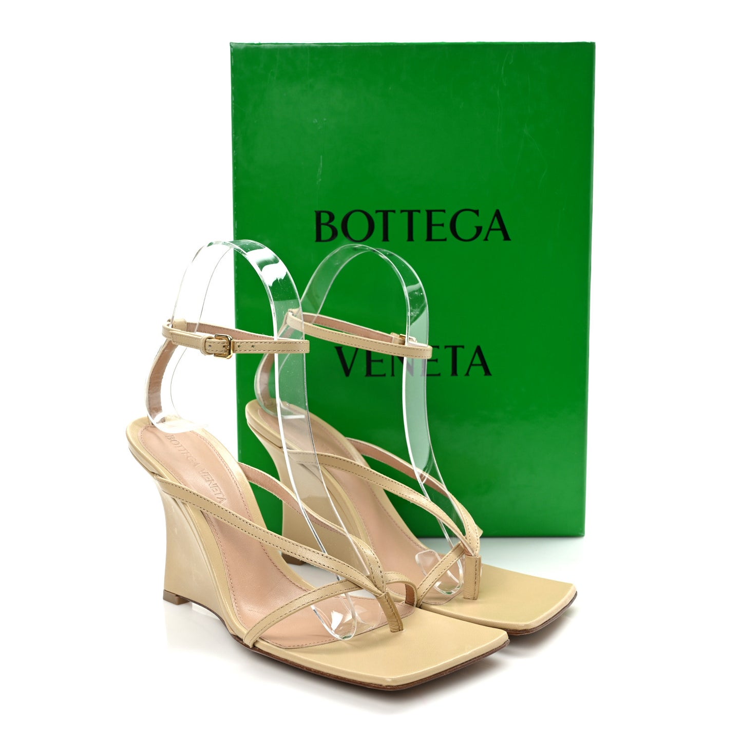 Lambskin Stretch Lounge Wedge Sandals 36 Maple