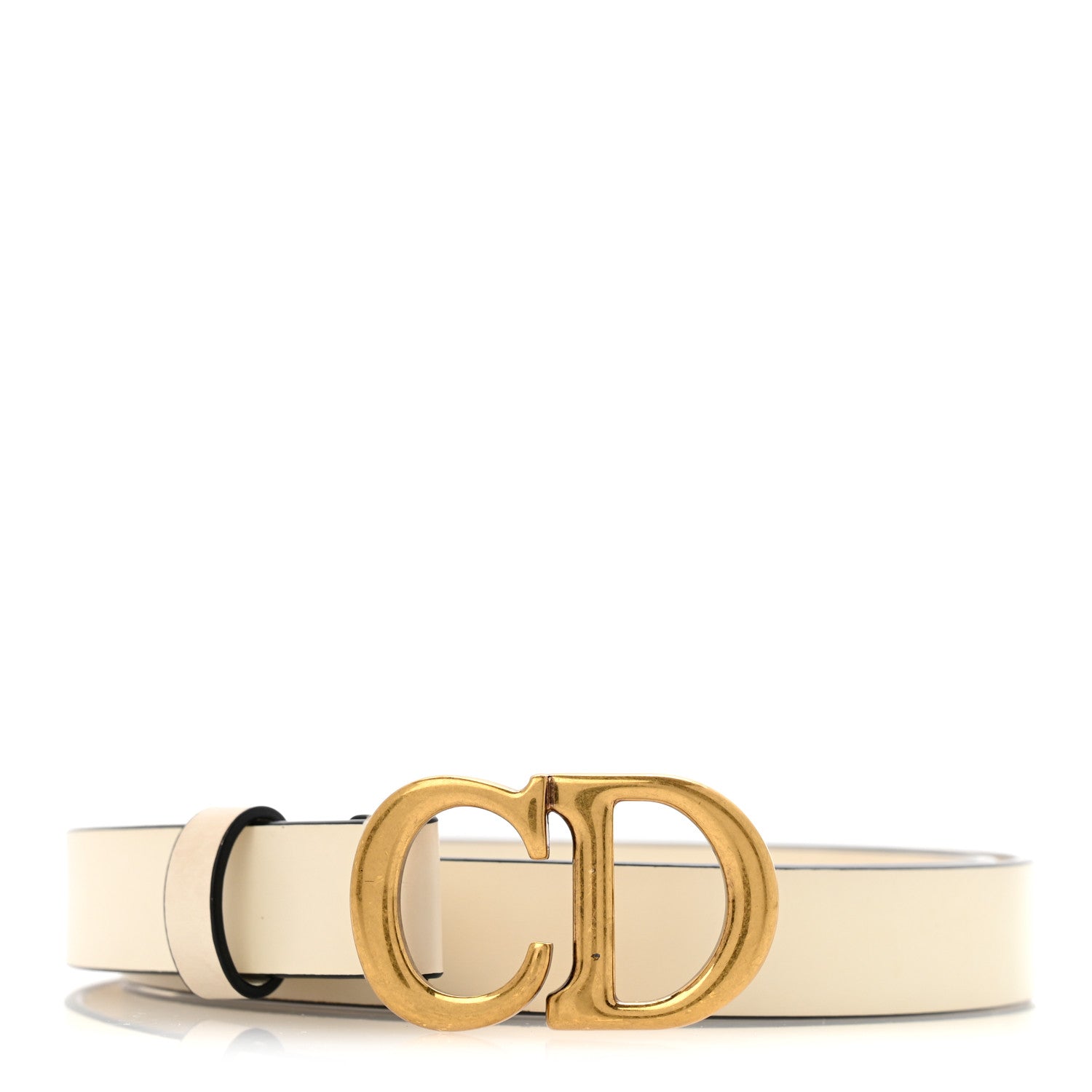 Christian Dior Calfskin Saddle Belt 80 32 White 1940715 – FASHIONPHILE