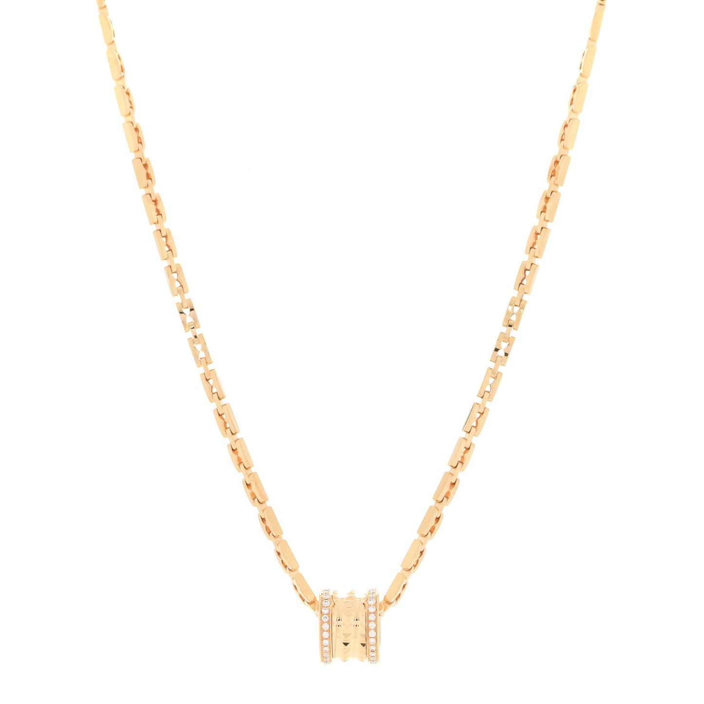 18K Yellow Gold Diamond .29ctw B.Zero1 Rock Pendant Necklace