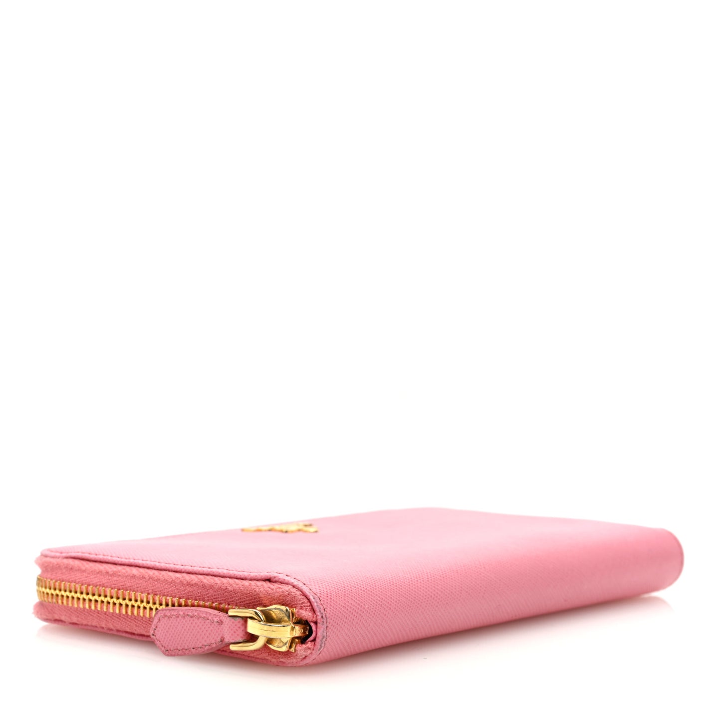 Saffiano Metal Zip Around Wallet Begonia