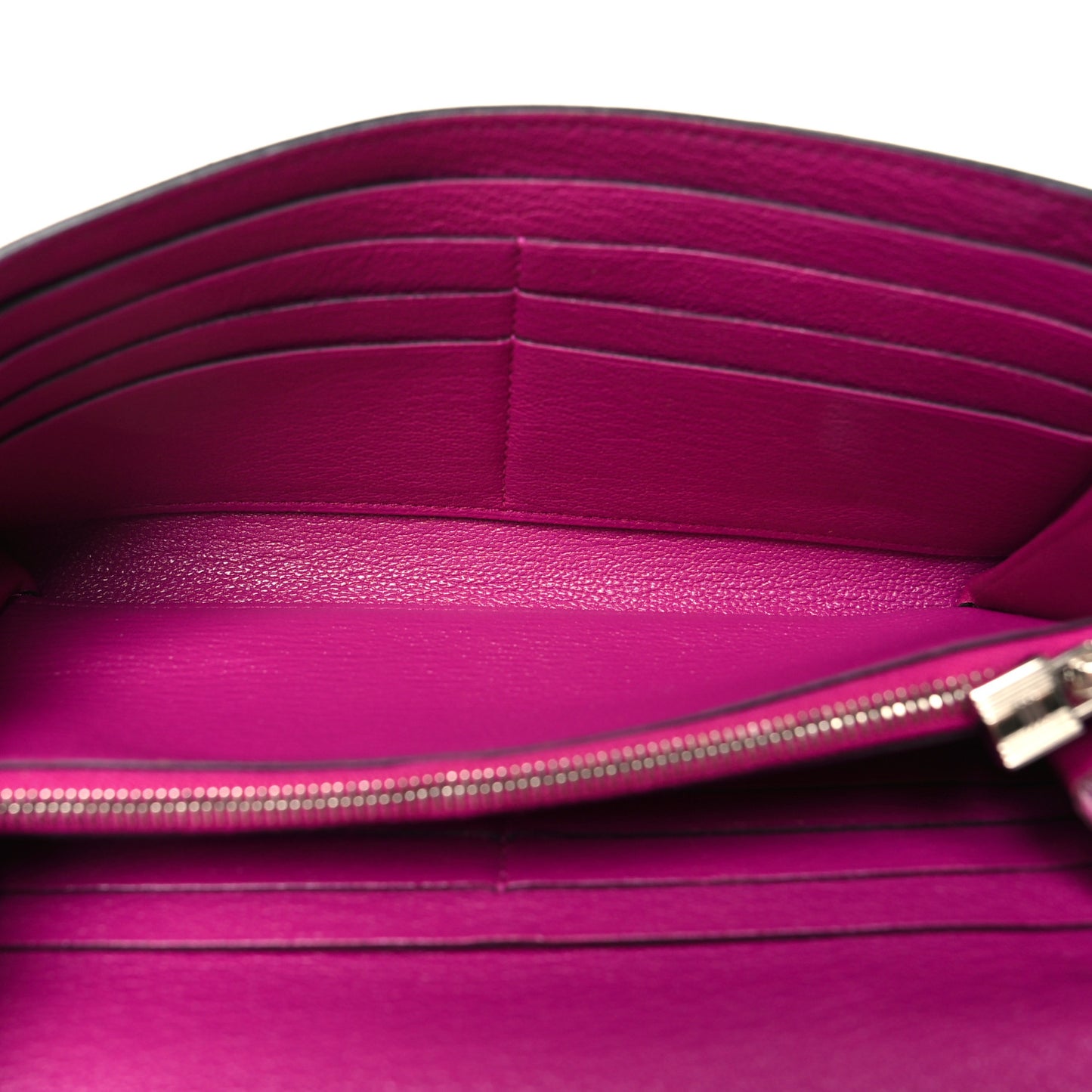 Chevre Mysore Kelly Longue Wallet Rose Pourpre