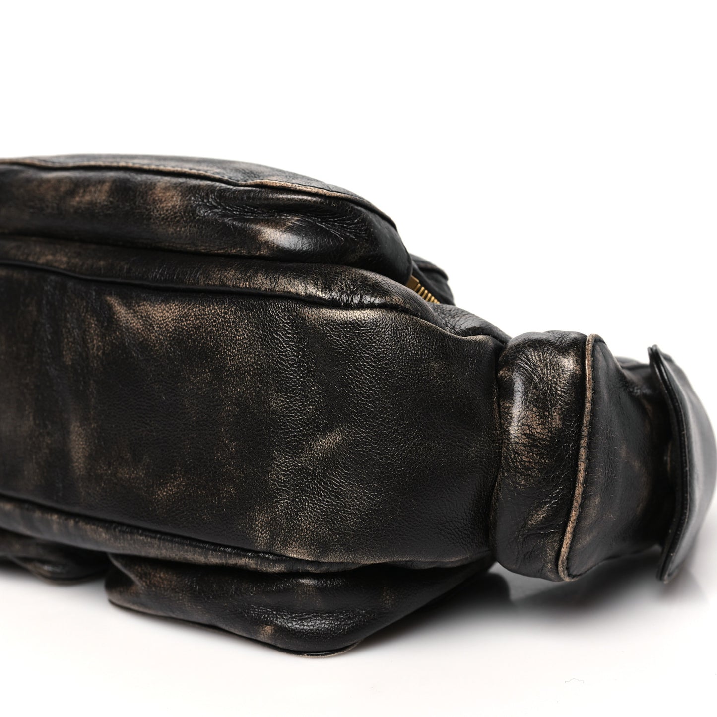 Distressed Nappa Pocket Bag  Sand Coffee