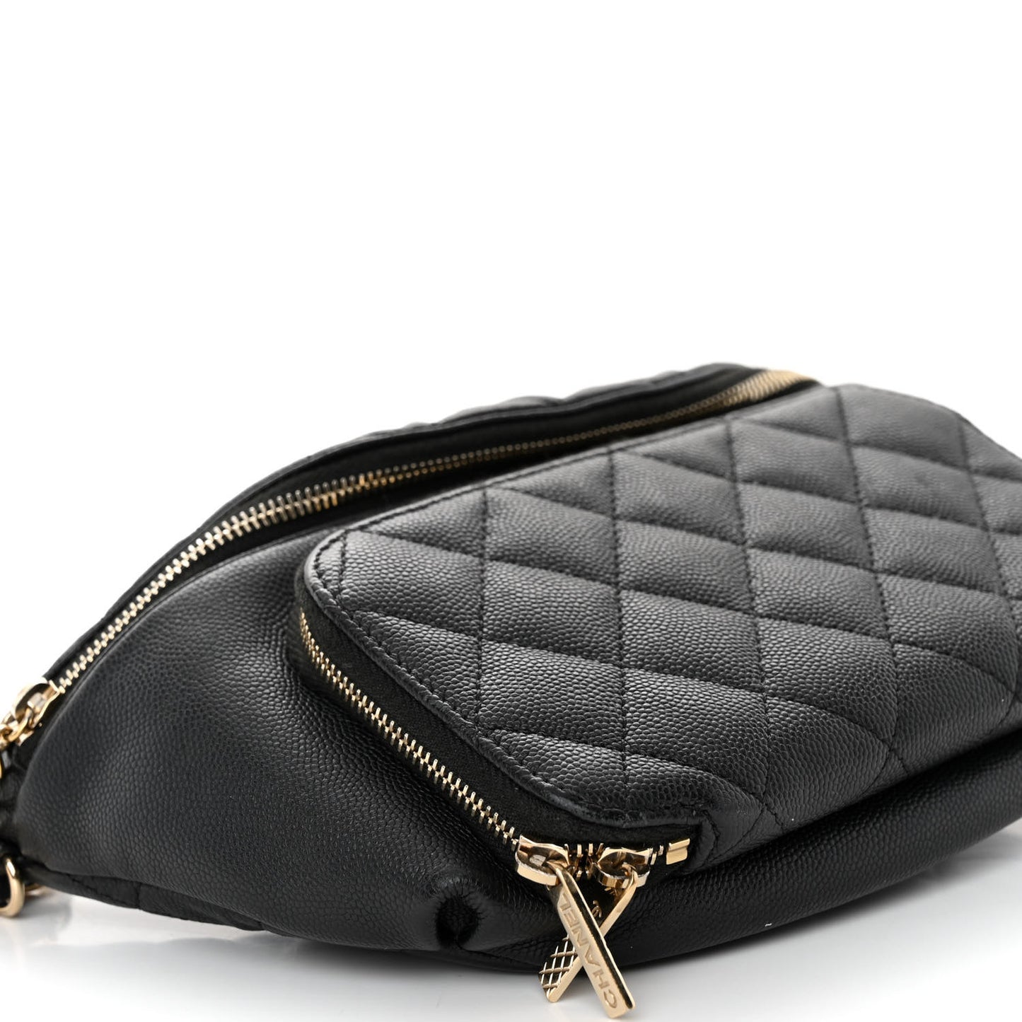 Caviar Quilted Business Affinity Waist Belt Bag Black