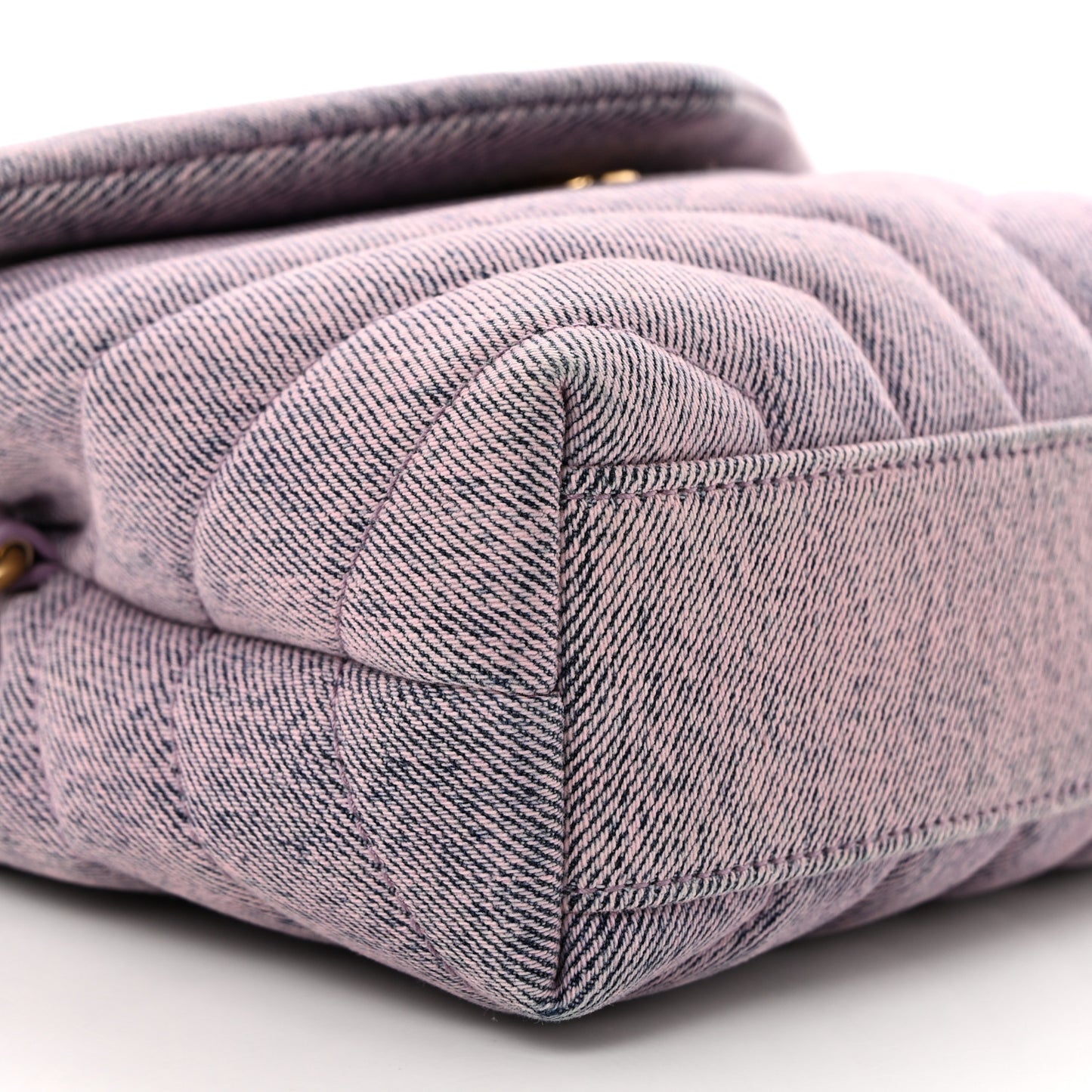 Denim Y Quilted Monogram Toy Loulou Crossbody Bag Bleached Lilac