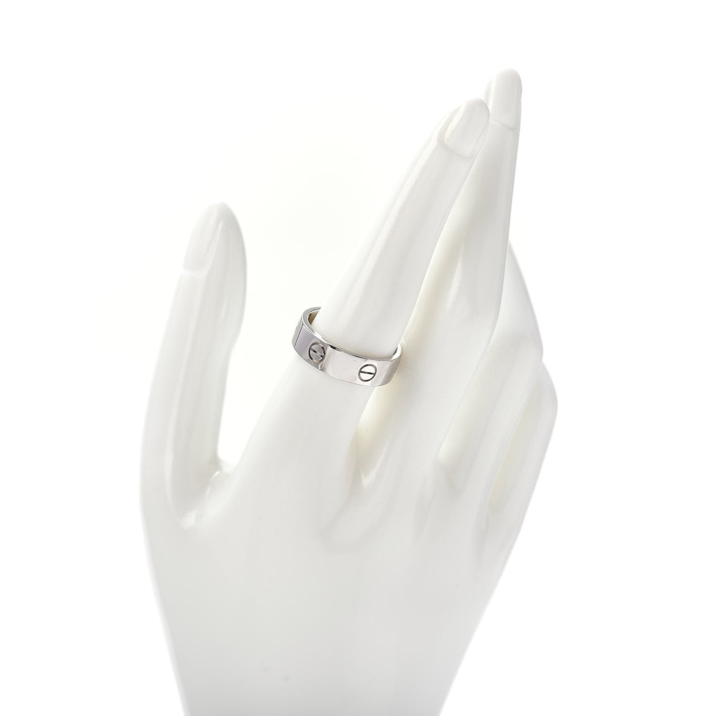 18K White Gold 5.5mm LOVE Ring 59 8.75