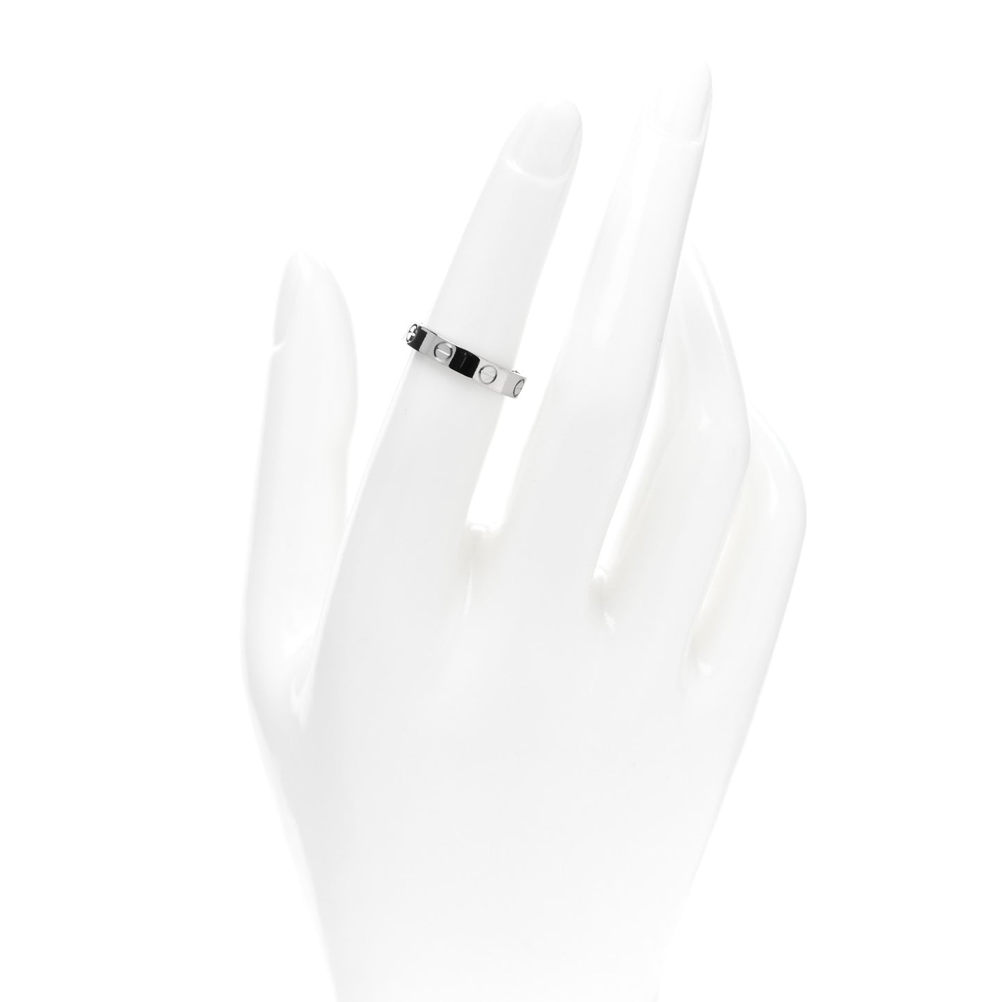 18K White Gold 3.5mm LOVE Wedding Band Ring 51 5.75