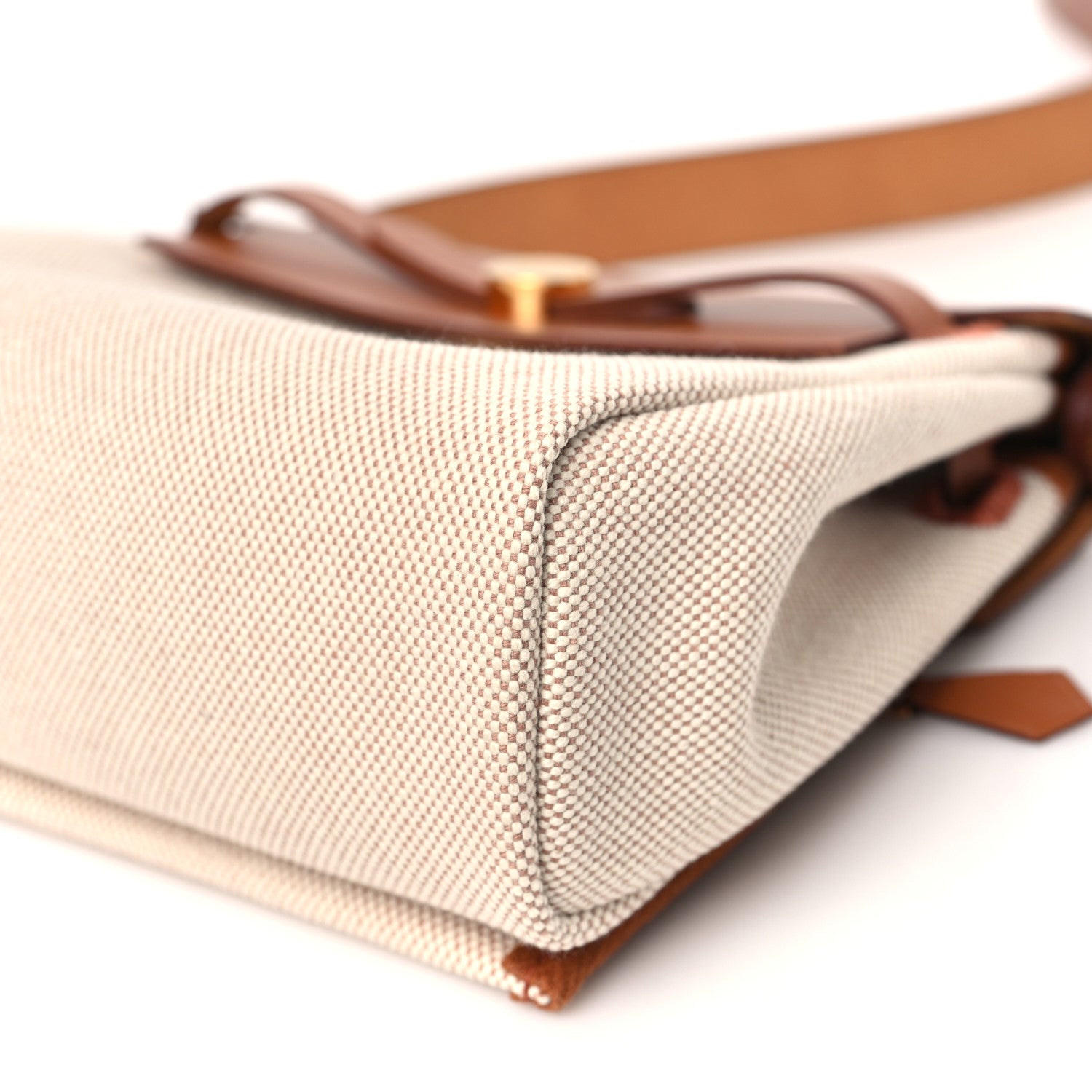 Hermes Military Toile Vache Hunter Herbag Zip Retourne 20 Ecru Beige Fauve 10 of 11