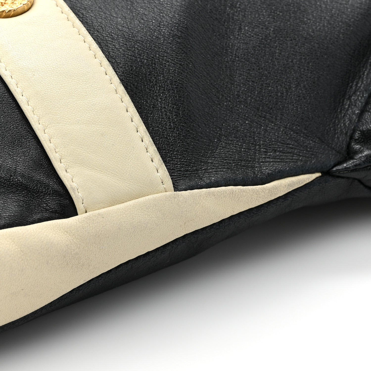 Chanel Lambskin Large Girl Bag Black Beige 11 of 15