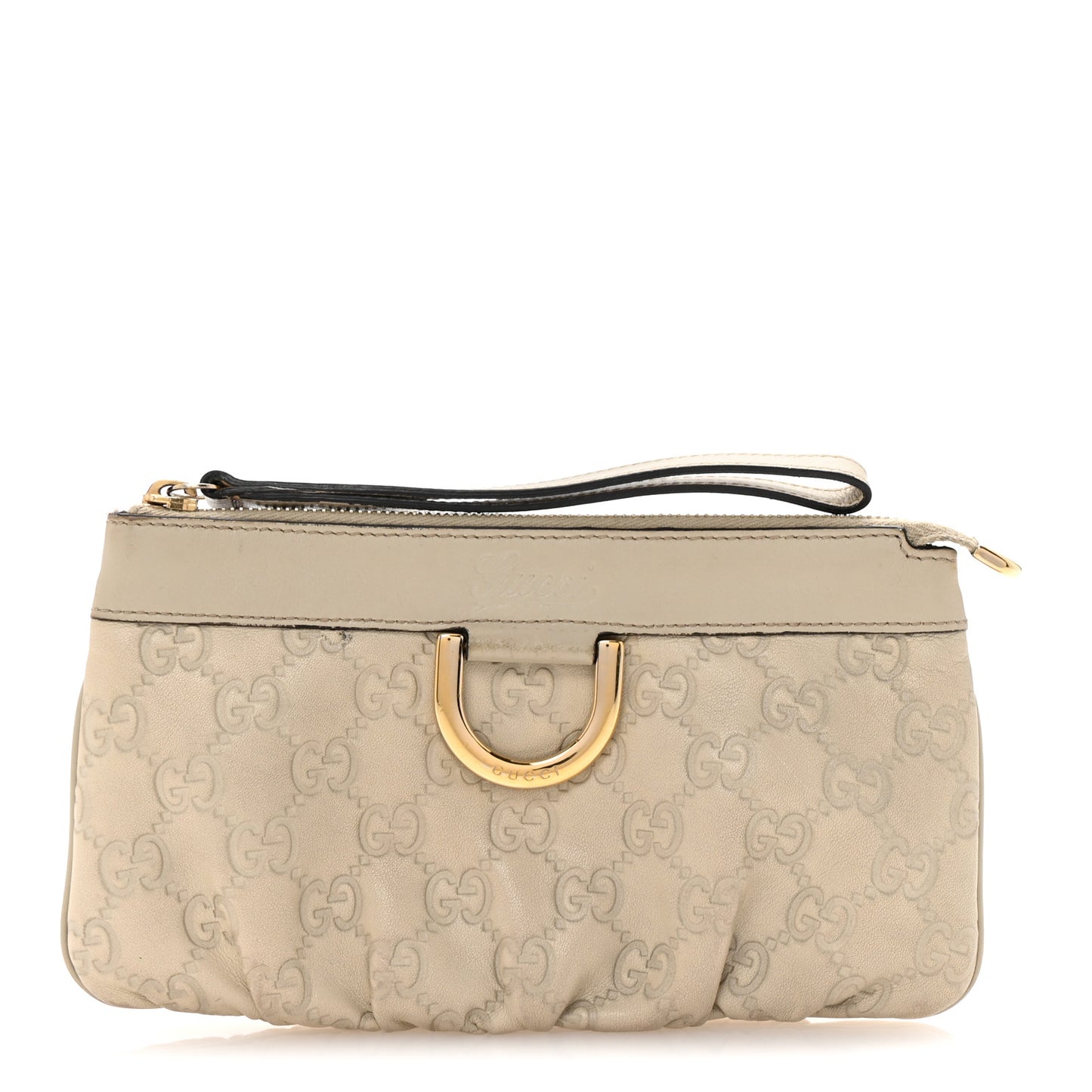 Guccissima D Gold Wristlet Off White