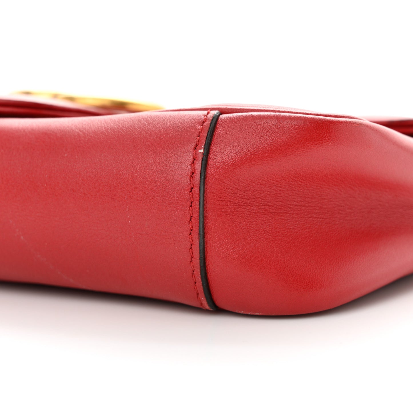 Calfskin Matelasse Mini GG Marmont Shoulder Bag Hibiscus Red