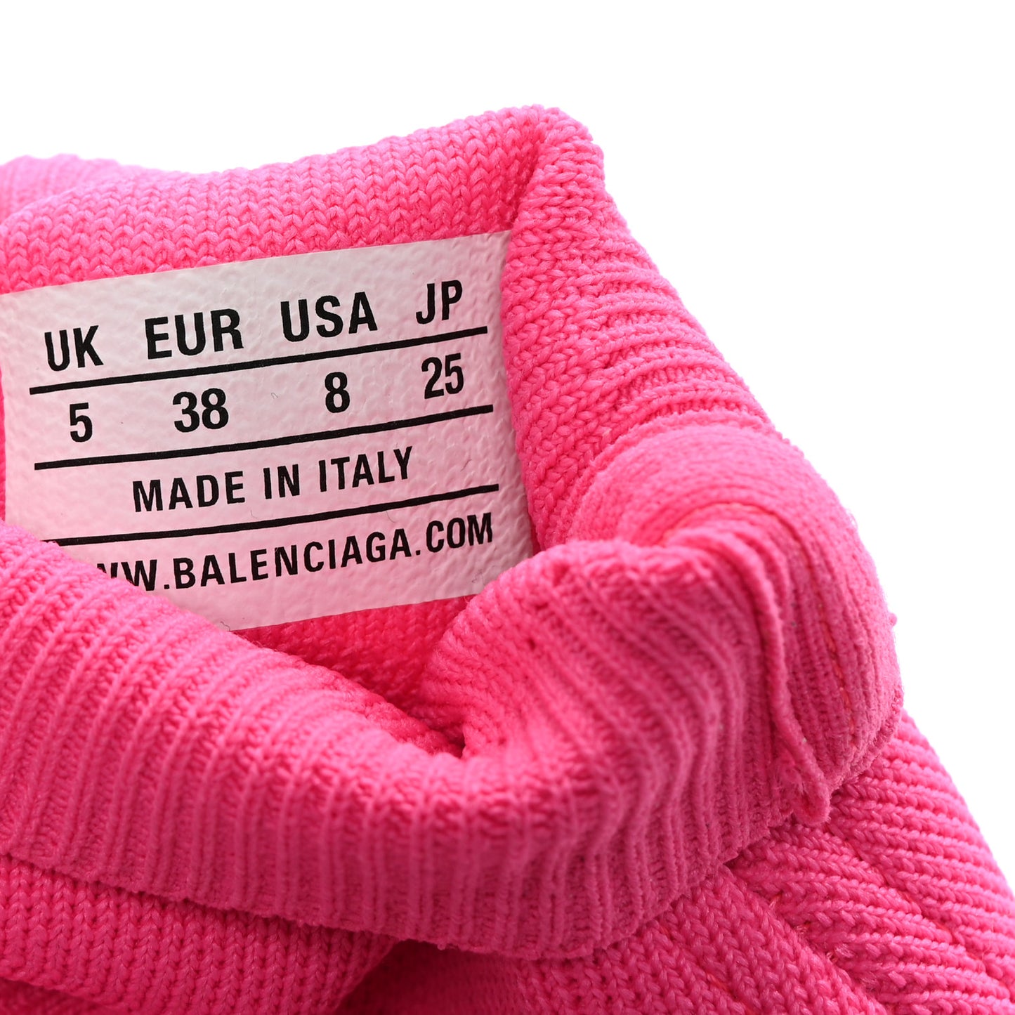 Neoprene Knit Womens Speed Sneakers 38 Pink White