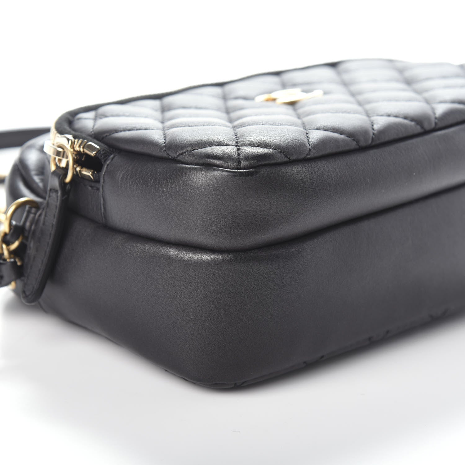 Chanel Calfskin Quilted Small Camera Case Black 9 of 10