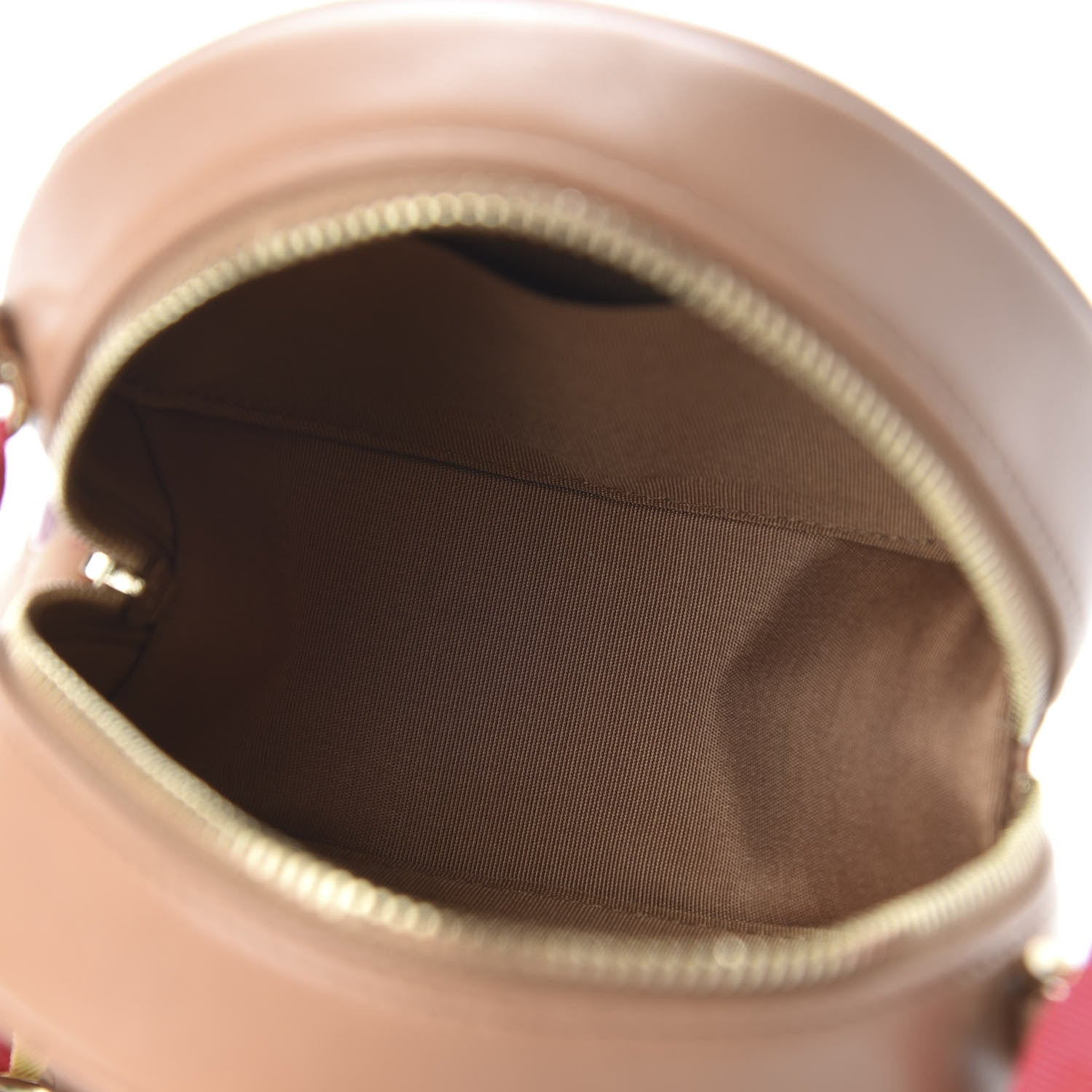 Chanel Shiny Lambskin Ribbon Quilted Round Clutch With Chain Brown 5 of 11