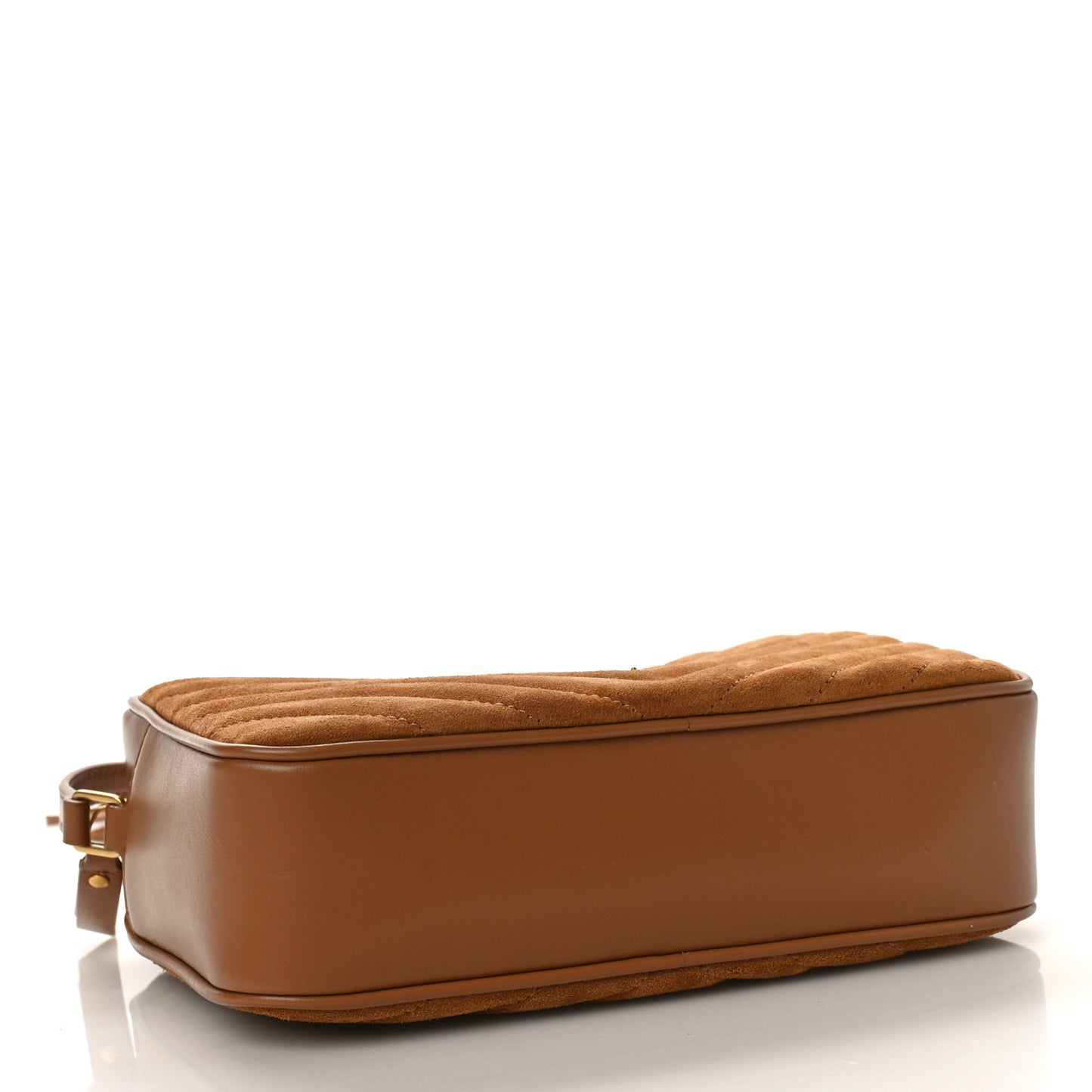 Suede Matelasse Monogram Lou Camera Bag Cinnamon