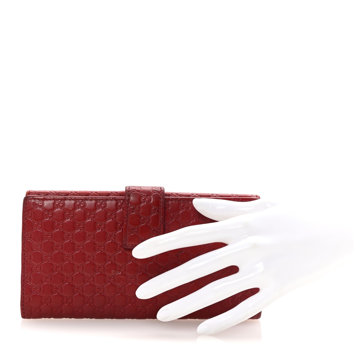 Microguccissima Continental Flap Wallet Red