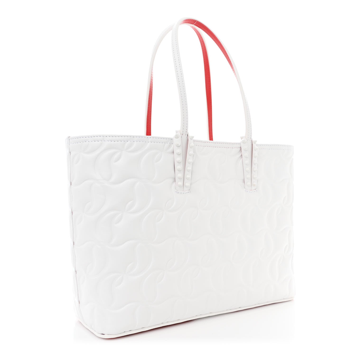 Christian Louboutin Nappa Embossed East West Cabata Tote White 4 of 12