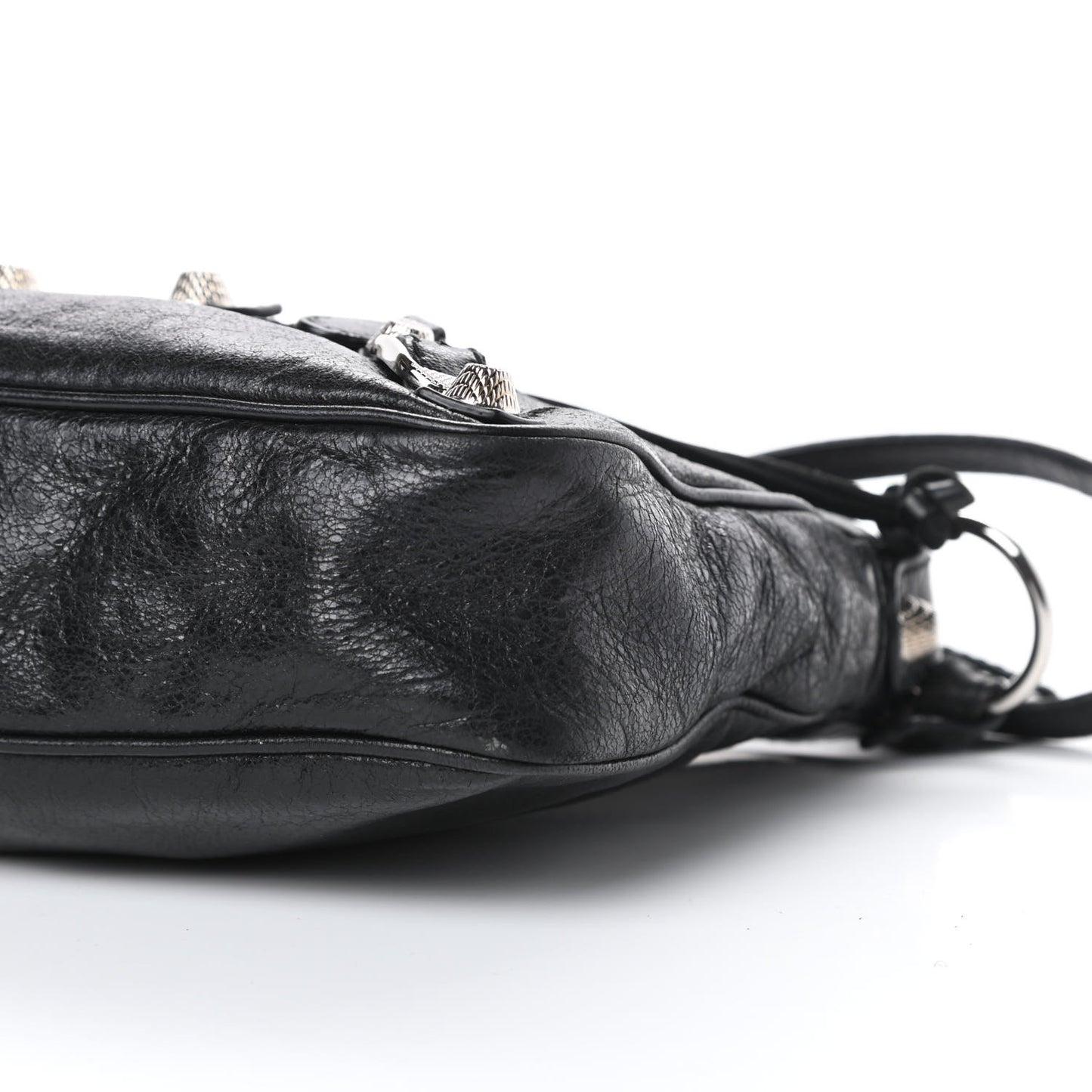 Agneau Giant 12 Silver Hardware Hip Black