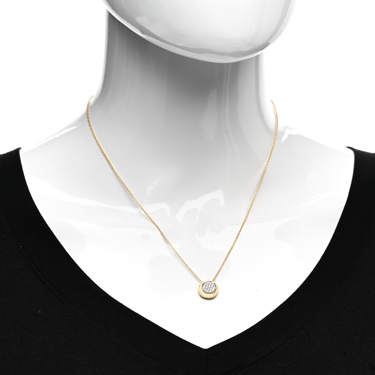 18K Yellow Gold Diamond Jaipur Pendant Necklace