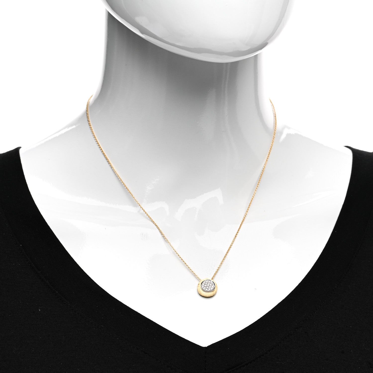 Marco Bicego 18K Yellow Gold Diamond Jaipur Pendant Necklace 2 of 4