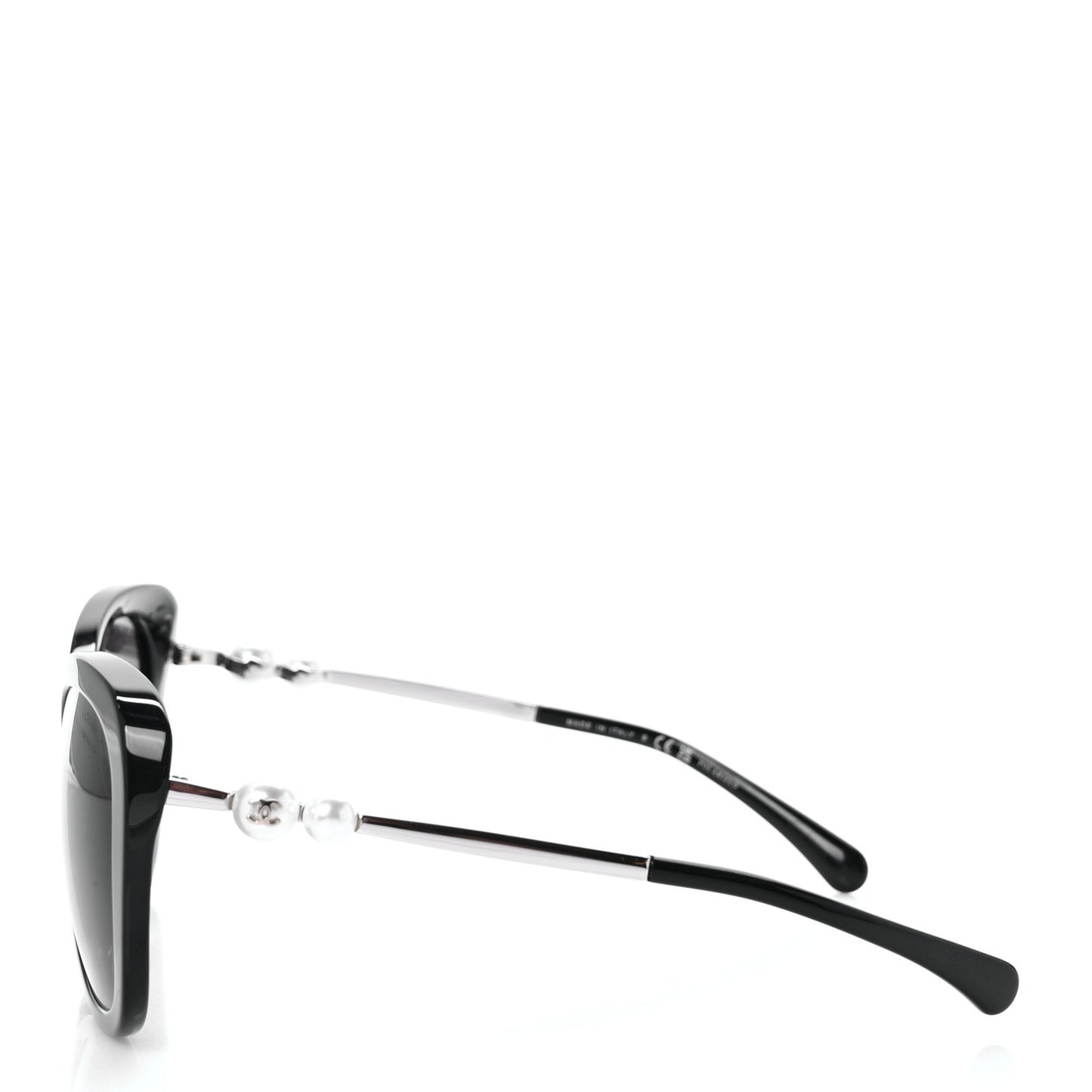 Acetate Polarized Butterfly Winter Pearl Sunglasses 5339-H Black