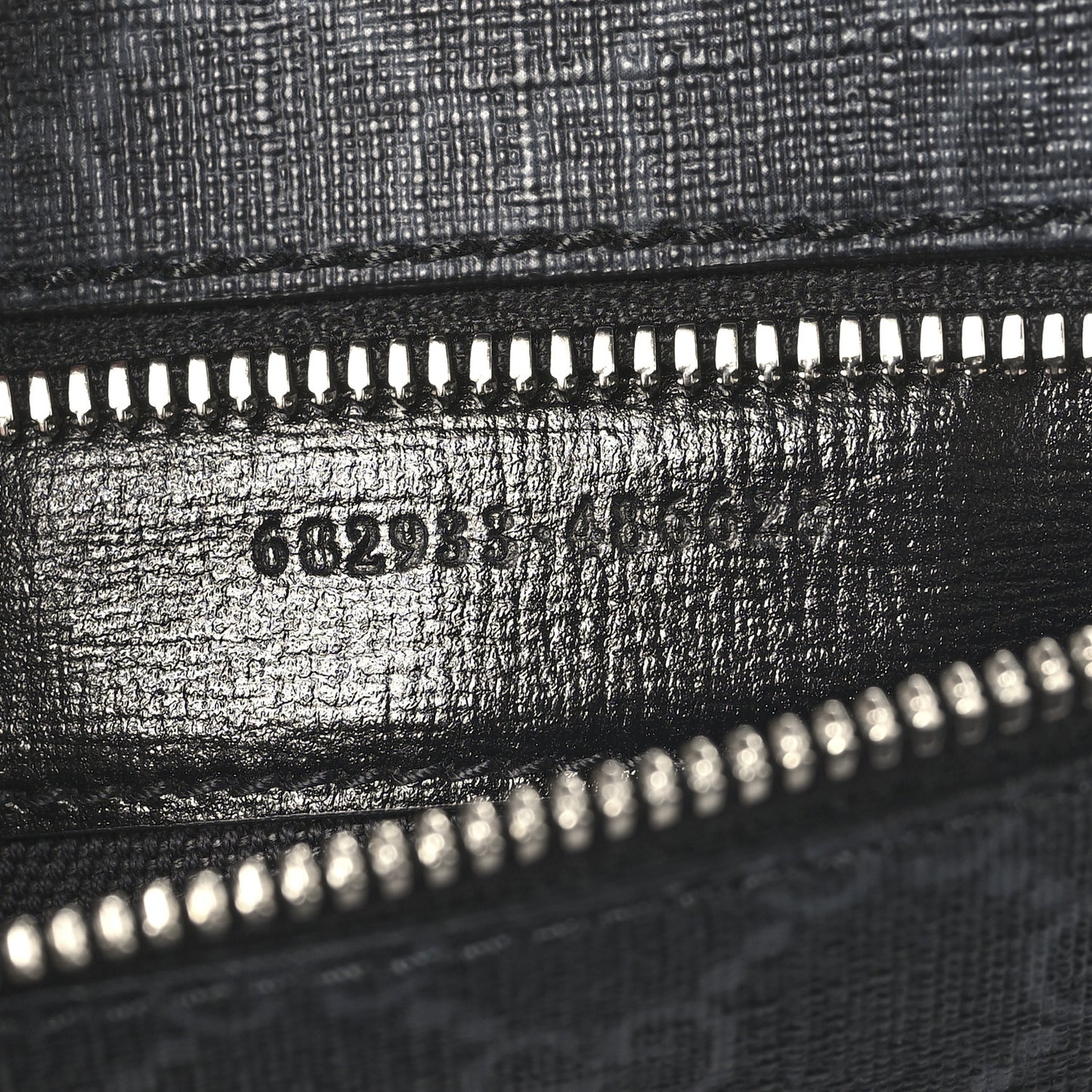 GG Supreme Monogram Textured Calfskin Retro Interlocking G Belt Bag Black
