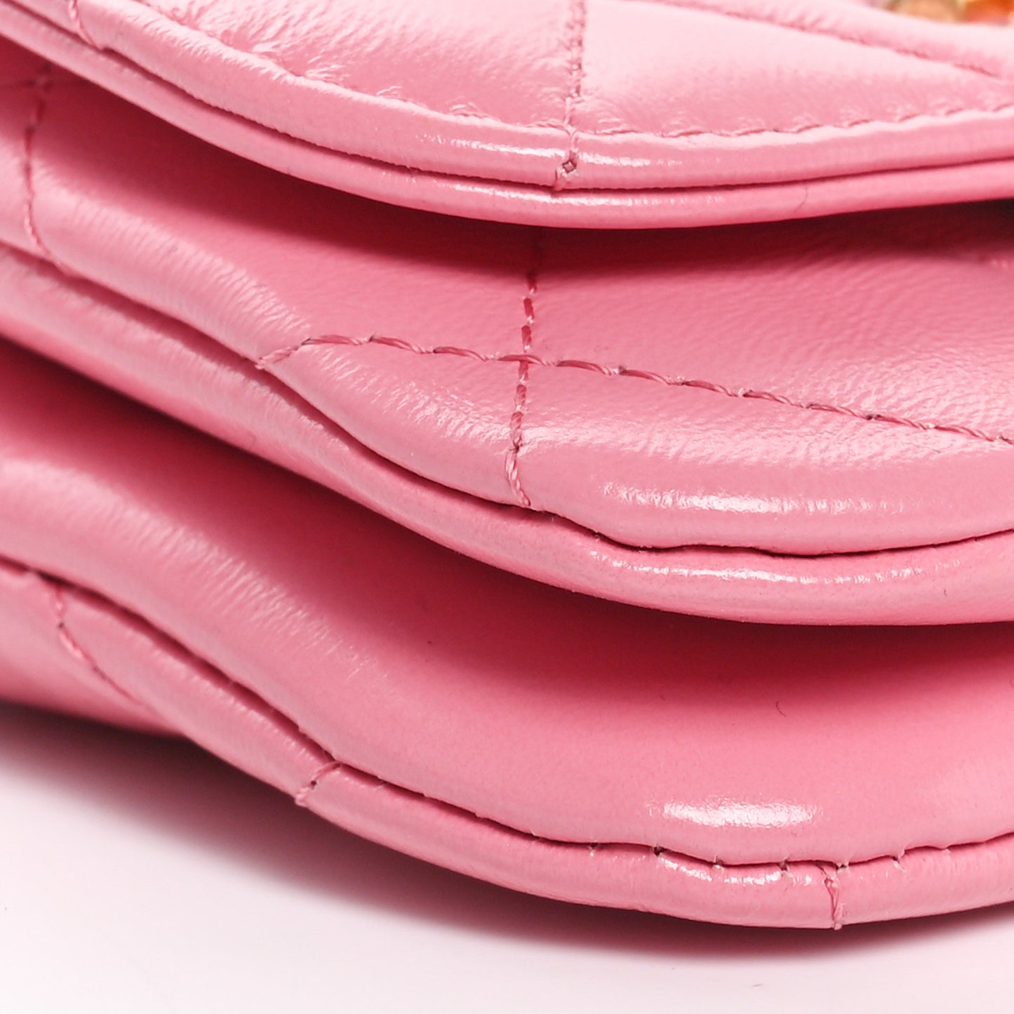 Quilted CC Mini Flap Pink