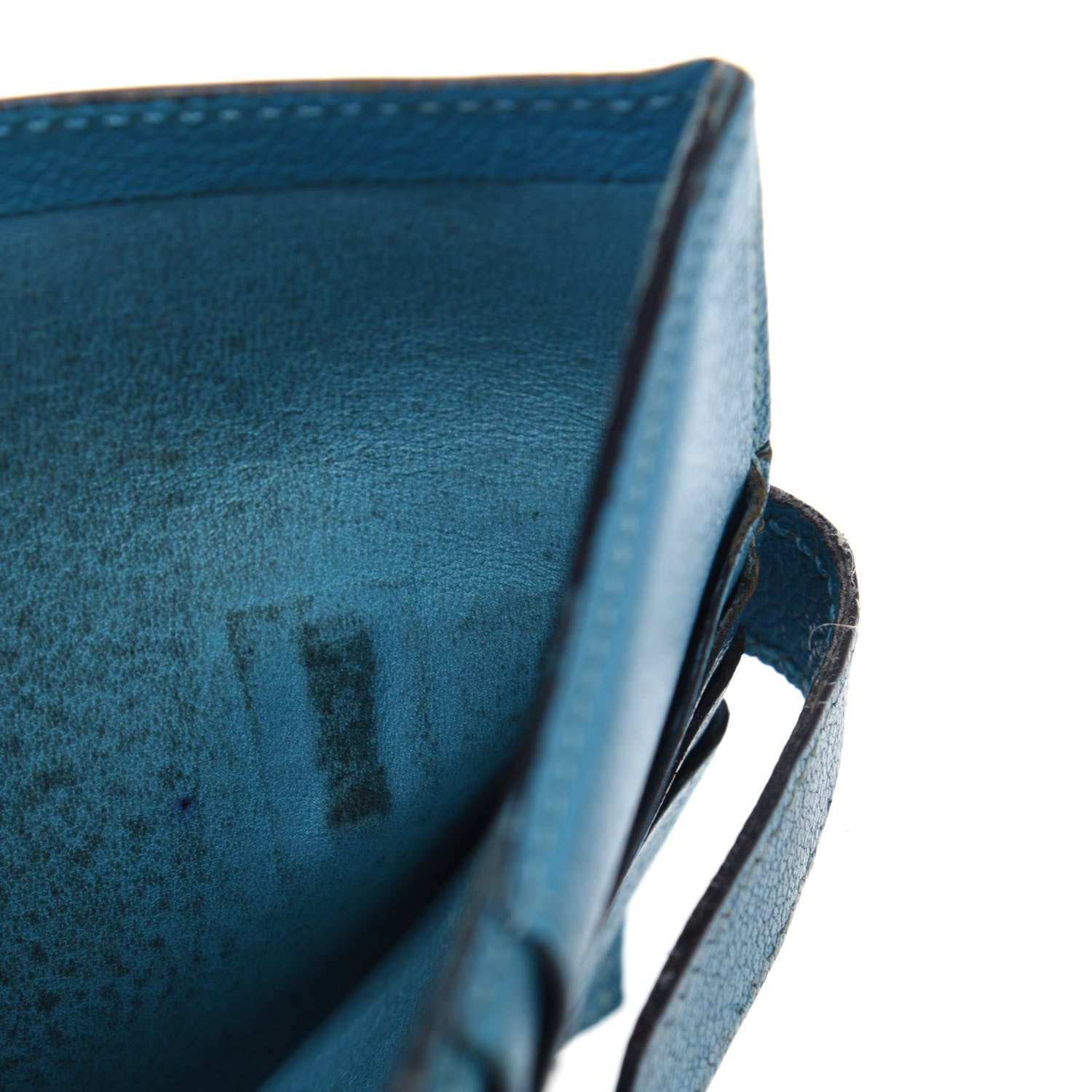 Hermes Chevre Mysore Compact Bearn Wallet Blue Jean 12 of 29