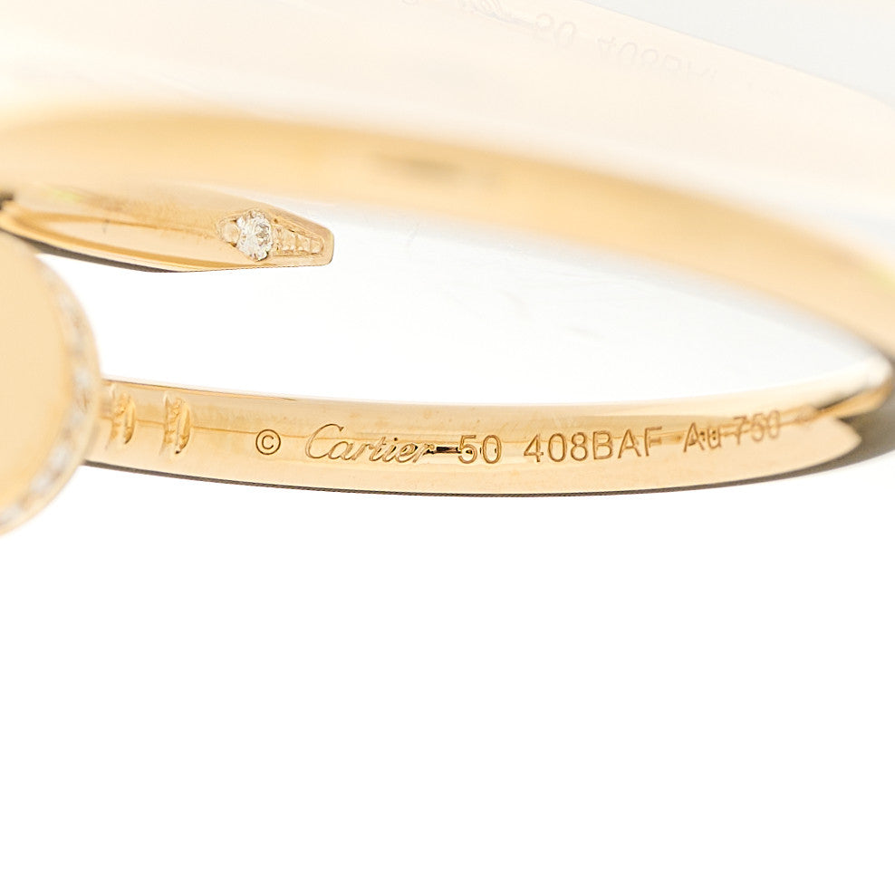 18K Yellow Gold Diamond Small Juste Un Clou Ring 50 5.25