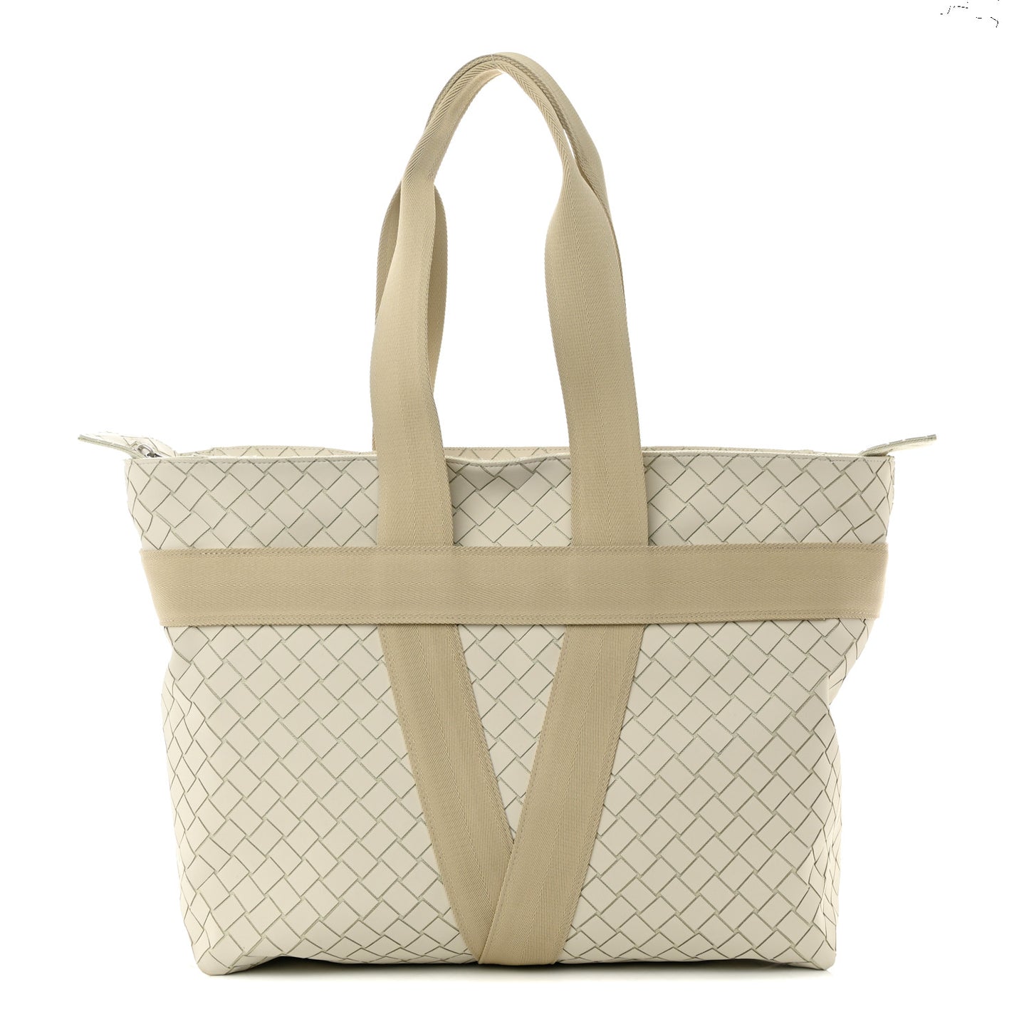 Intreccio Rubber East West Tote White
