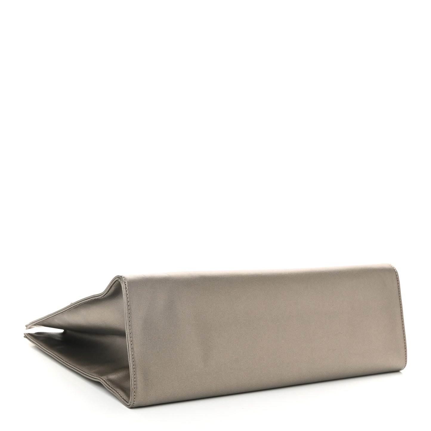 Metallic Vegan Leather Medium Shopping Bag Bronze