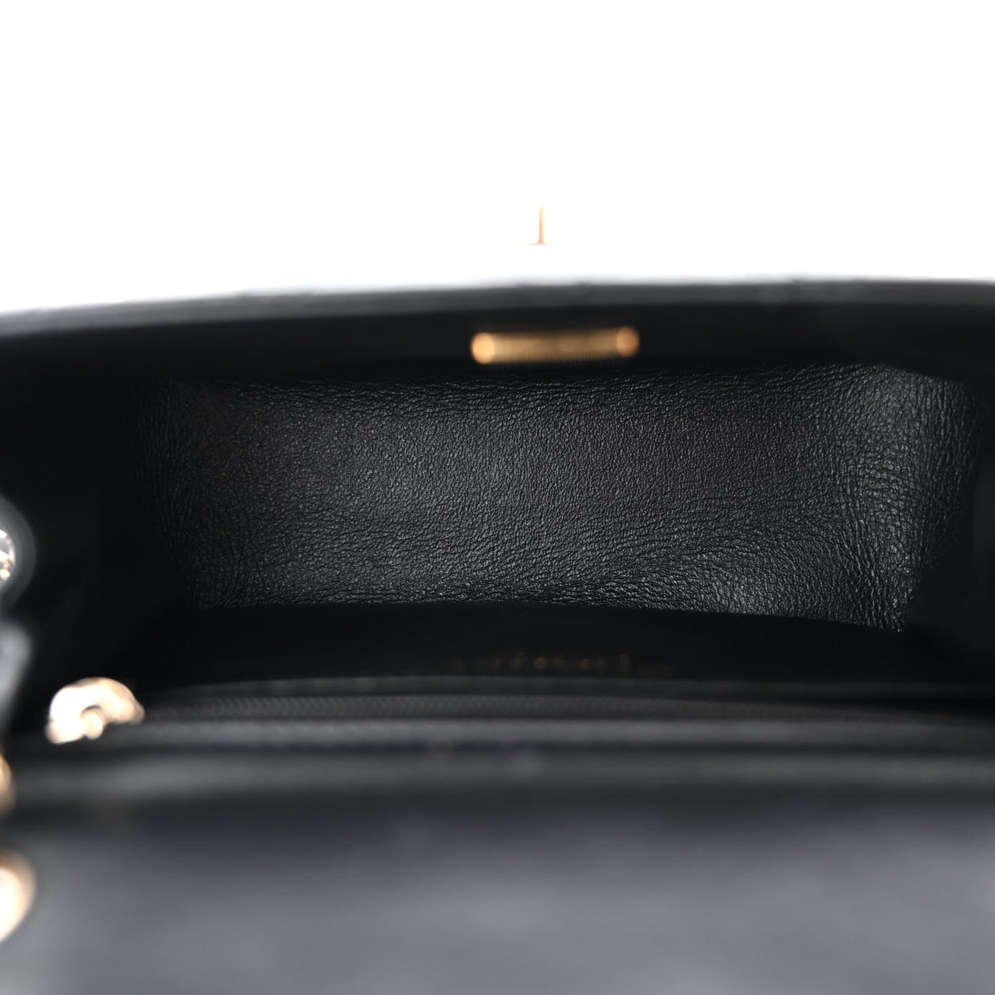 Lambskin Quilted Mini Square Flap Black