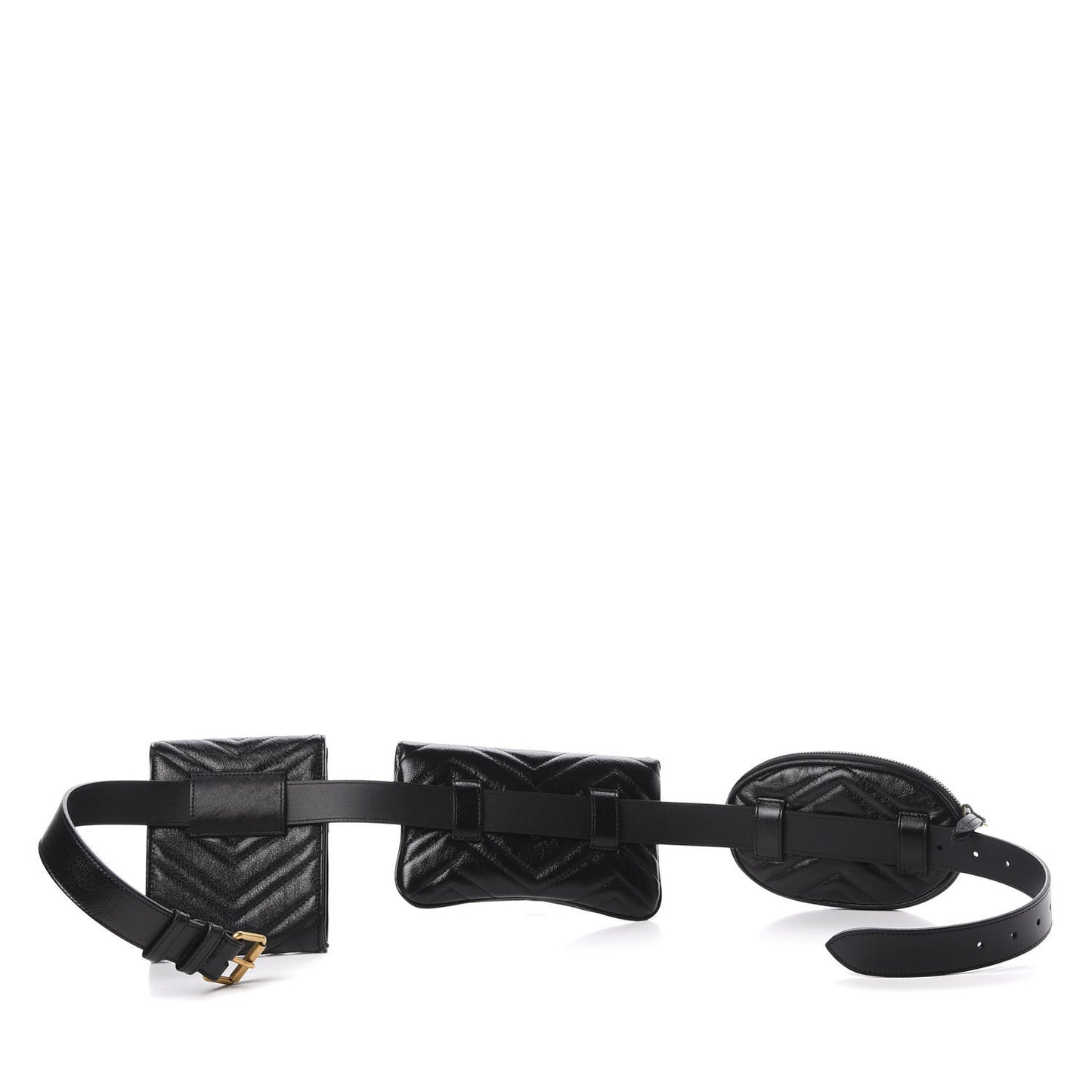 Calfskin Matelasse GG Marmont 2.0 Multi Belt Bag 85 34 Black