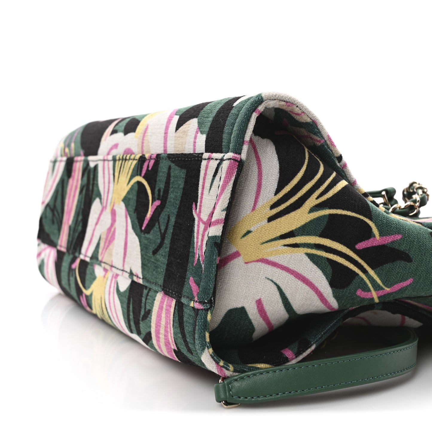 Velvet Calfskin Beaded Small Deauville Tote Pink Green Black