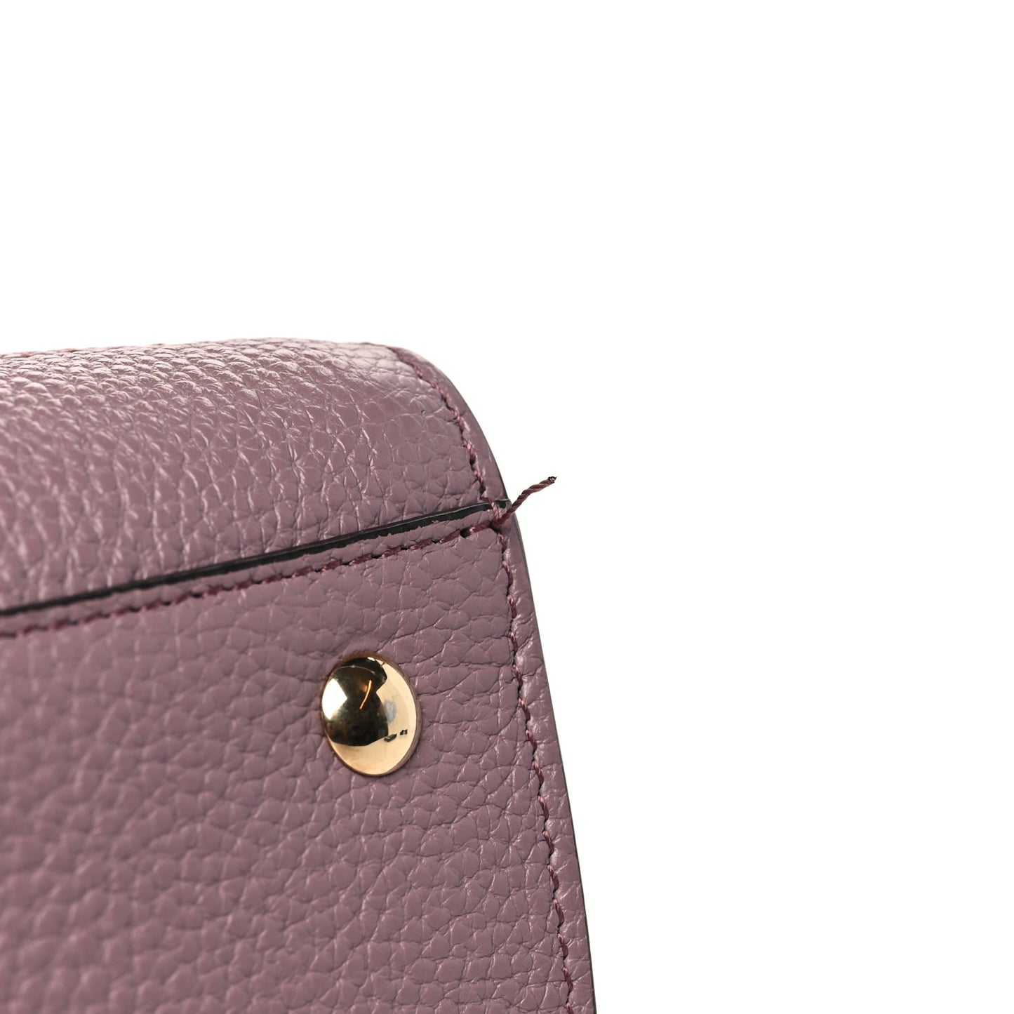Grained Calfskin Double Handle Small Amy Tote Beige Pink