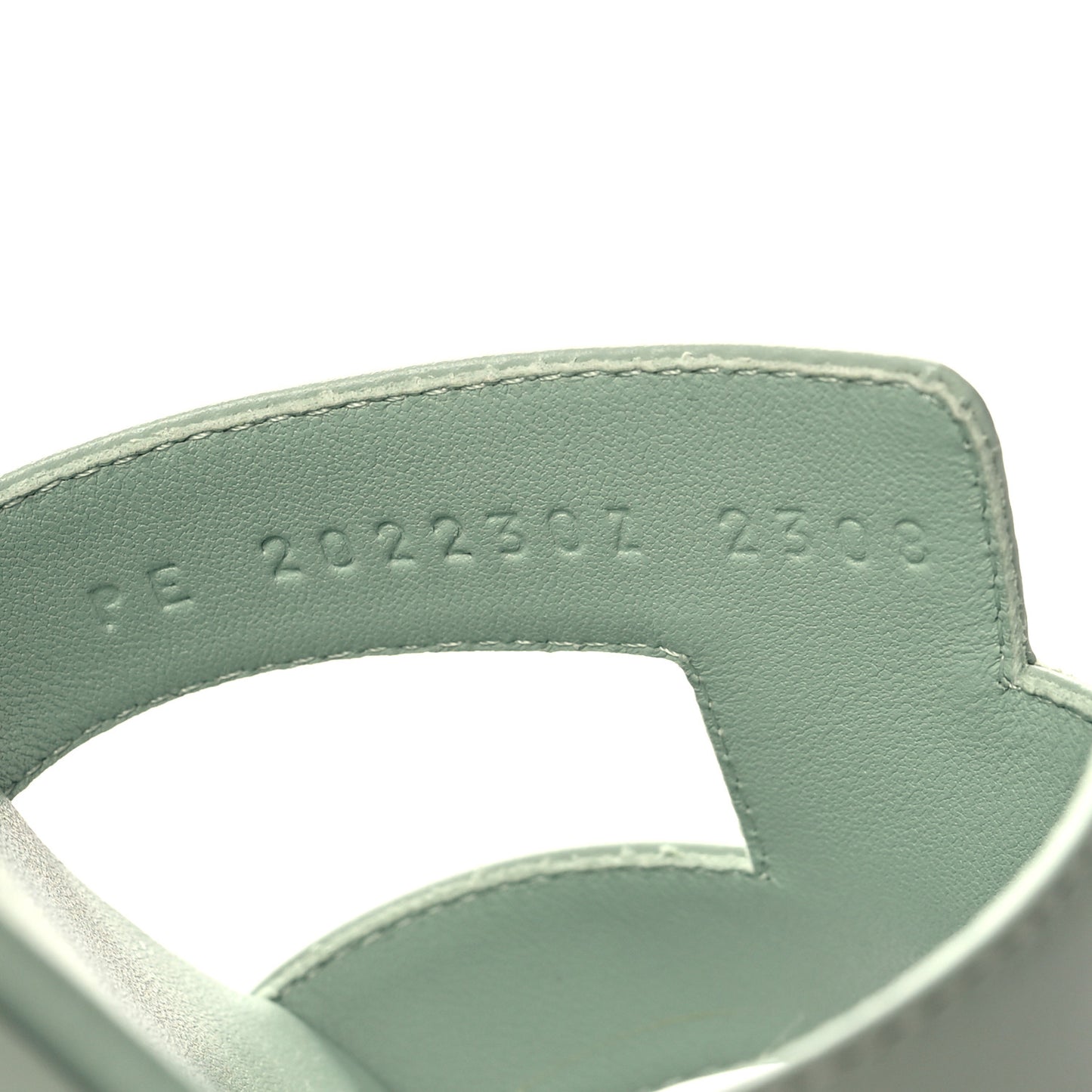 Calfskin Oran Sandals 42 Vert D'eau